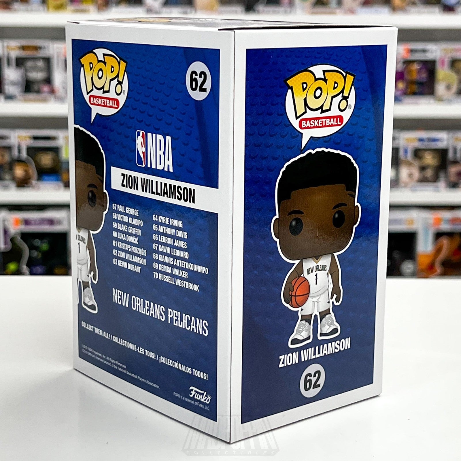 Funko Pop! NBA Zion Williamson #62 New Orleans Pelicans Vinyl Figure Collectible4
