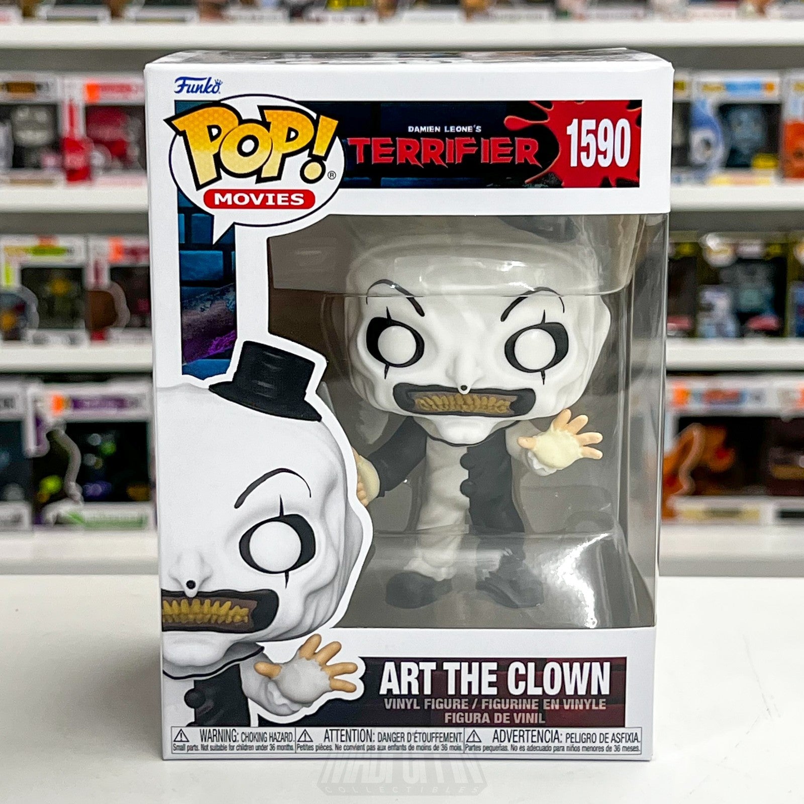 Funko Pop Movies Terrifier Art the Clown w/Knife 1590 Horror Clown Vinyl Figure0