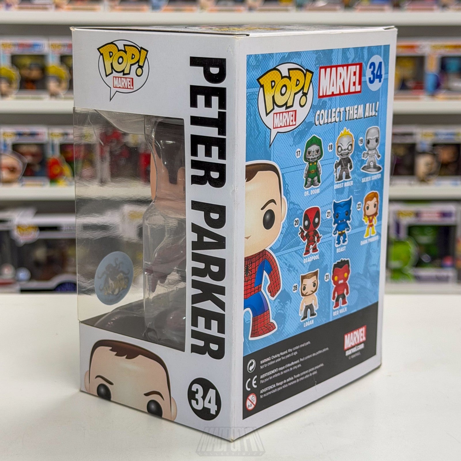 Funko Pop Marvel Peter Parker Spider-Man Comikaze Exclusive 34 Toy Vinyl Figure2