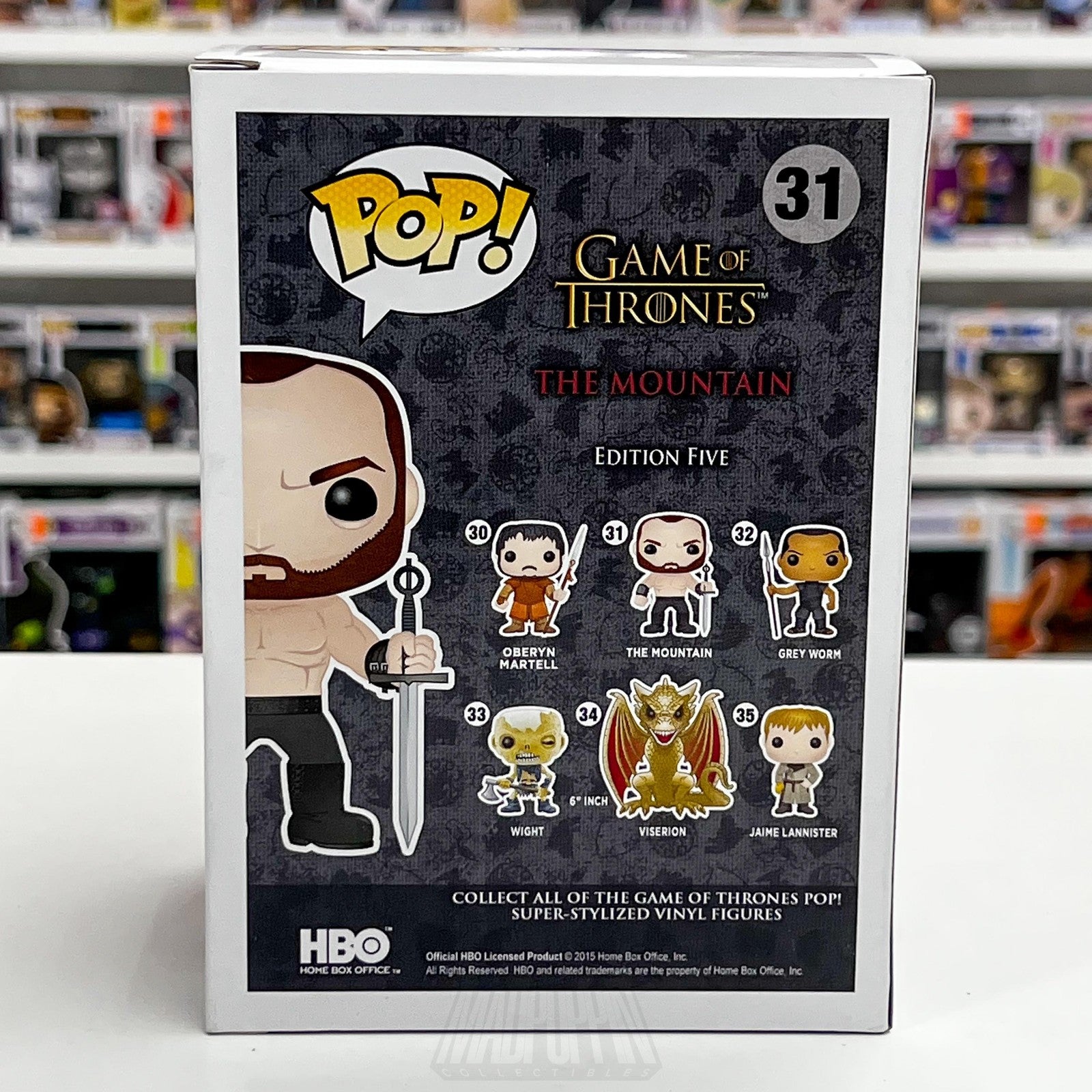 Funko Pop Game of Thrones The Mountain #31 Vinyl Figure HBO Edition Five Boxed3