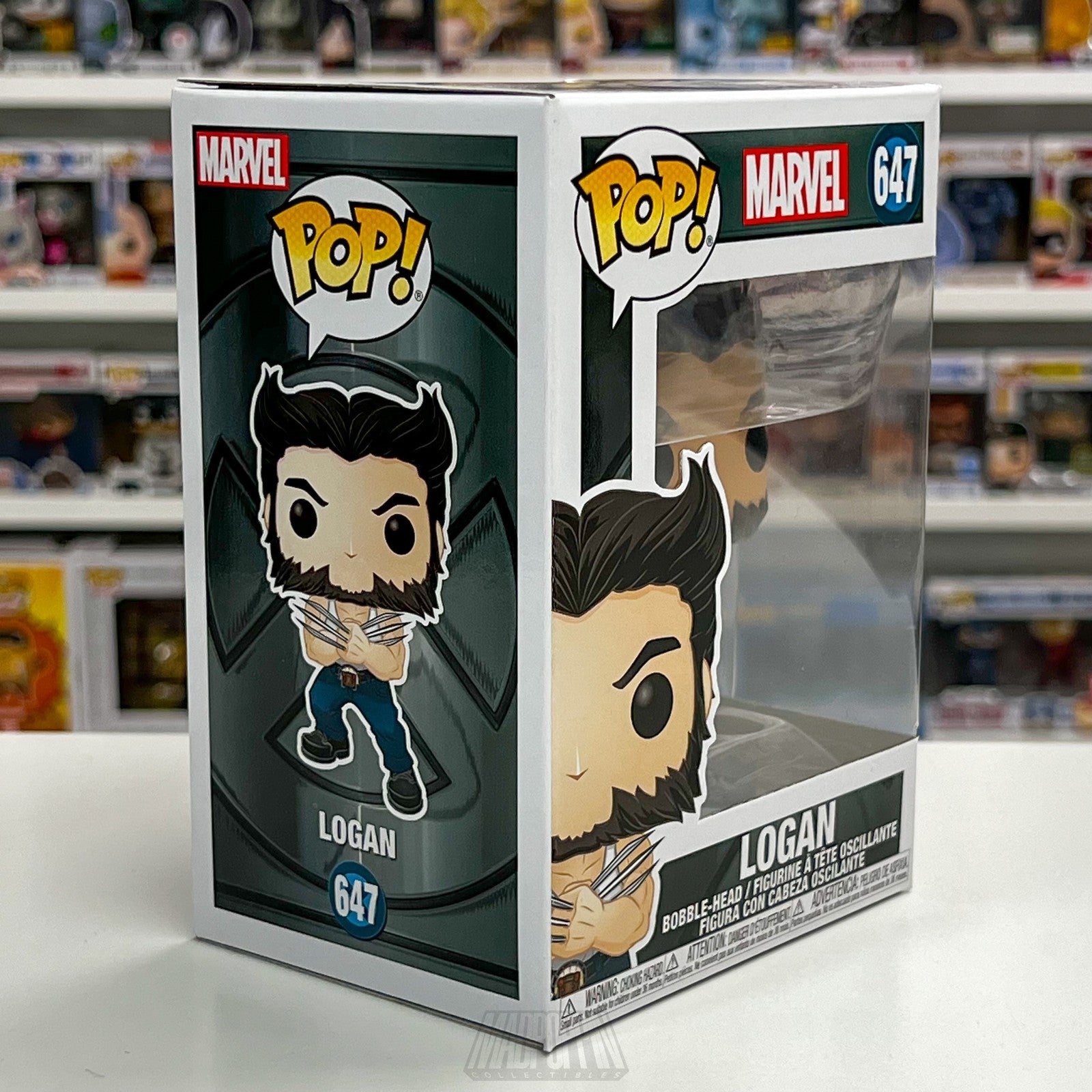 Funko Pop Marvel Logan 647 X-Men Origins Wolverine Bobble-Head Vinyl Figure New