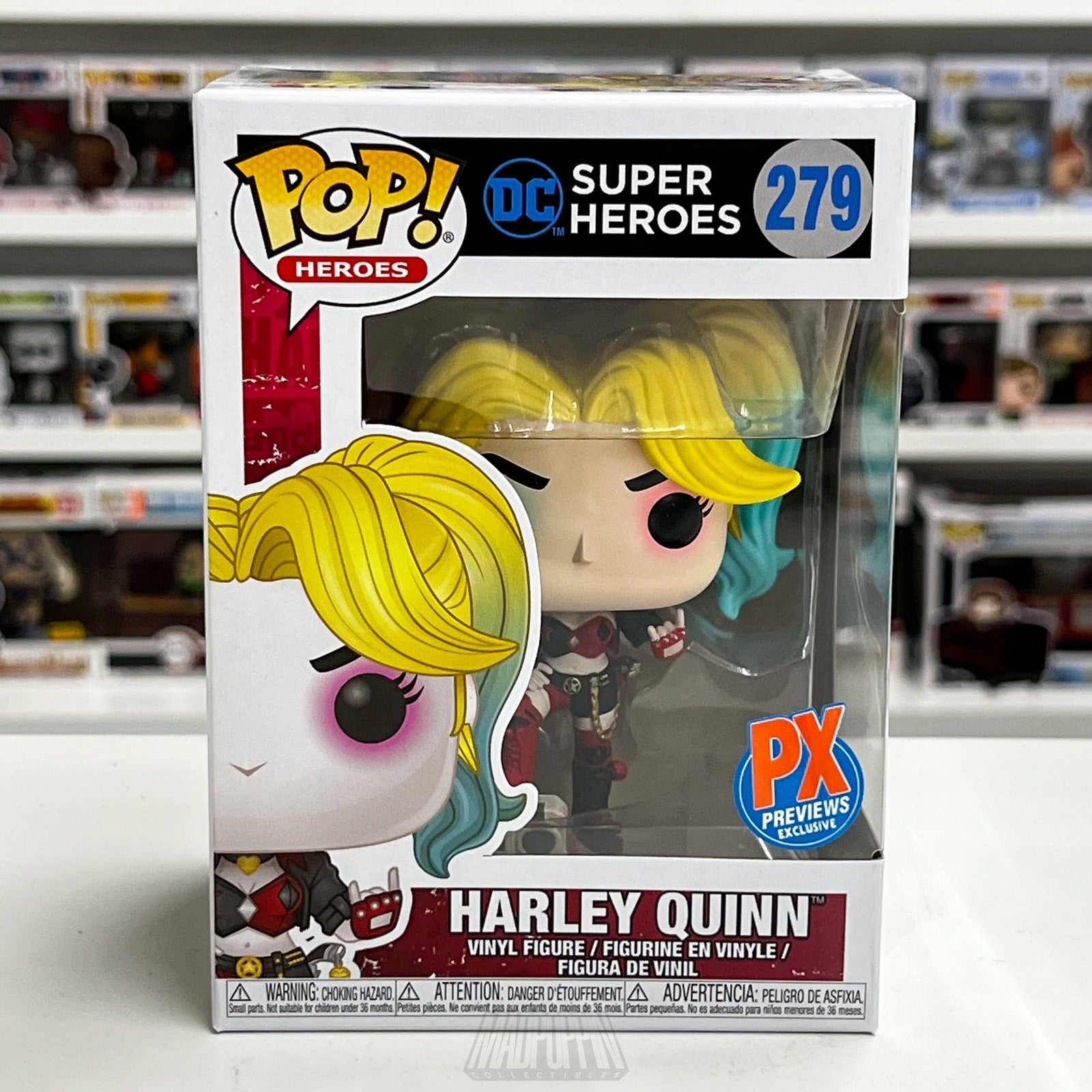 Funko Pop Harley Quinn PX Previews Exclusive DC Super Heroes 279 Vinyl Figure