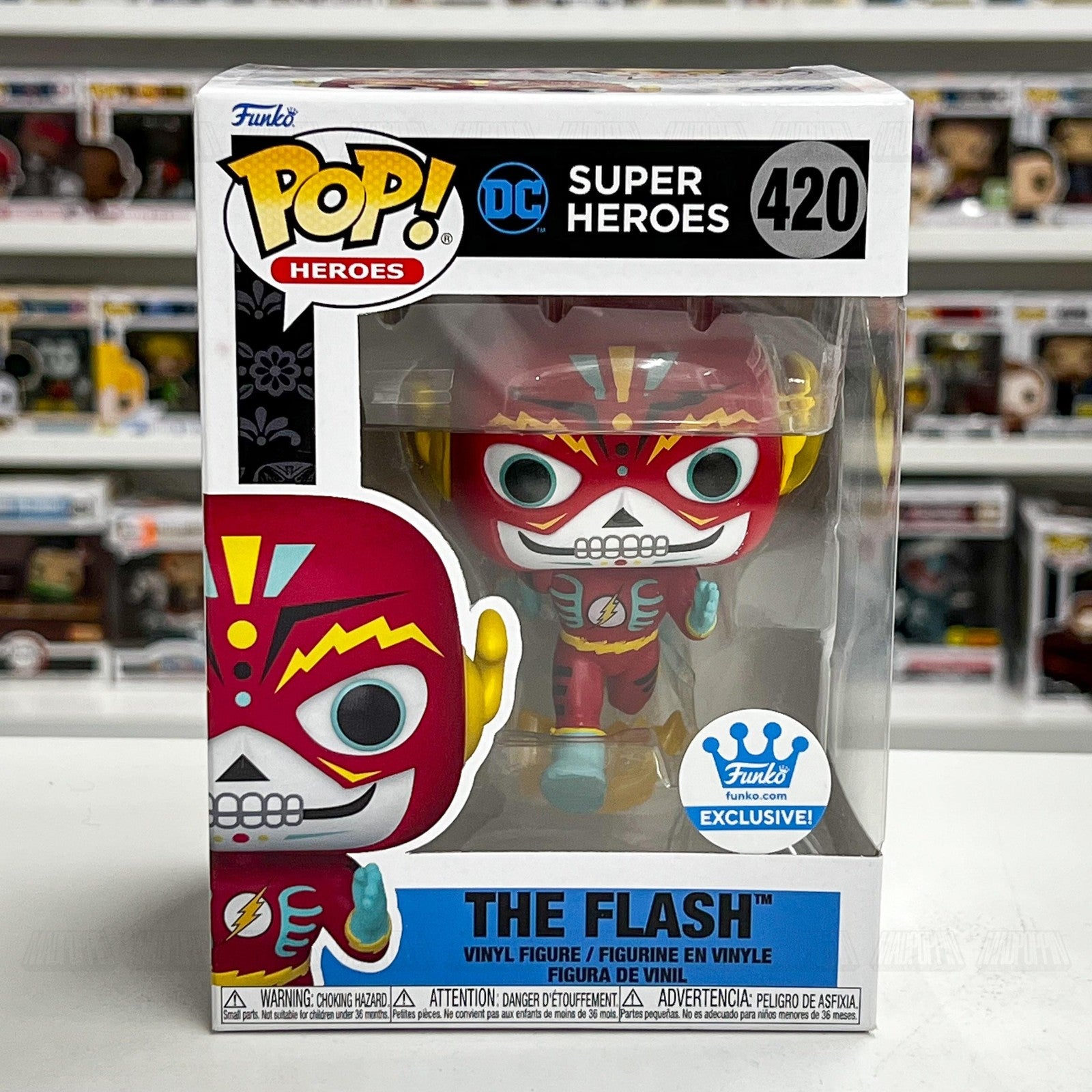 Funko Pop Super Heroes The Flash 420 Dia De Los DC Exclusive Figure Funko.com