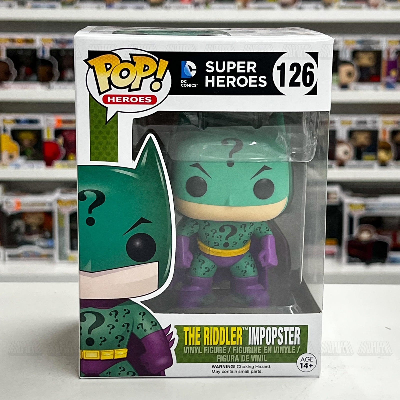 Funko Pop DC Super Heroes The Riddler Impopster 126 Vinyl Figure New in Box0