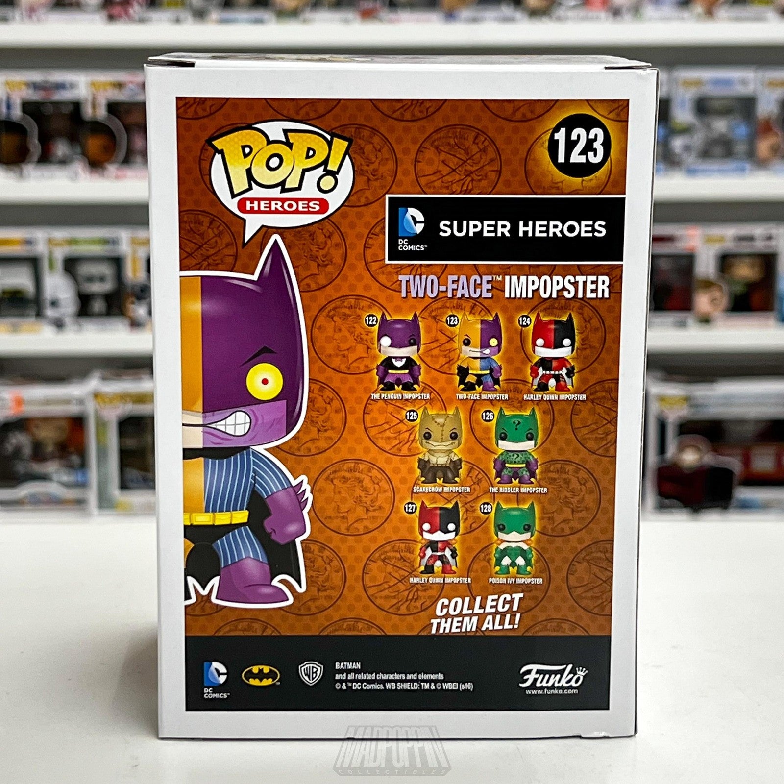 Funko Pop Heroes Two-Face Impopster 123 DC Comics Vinyl Figure Batman Villain