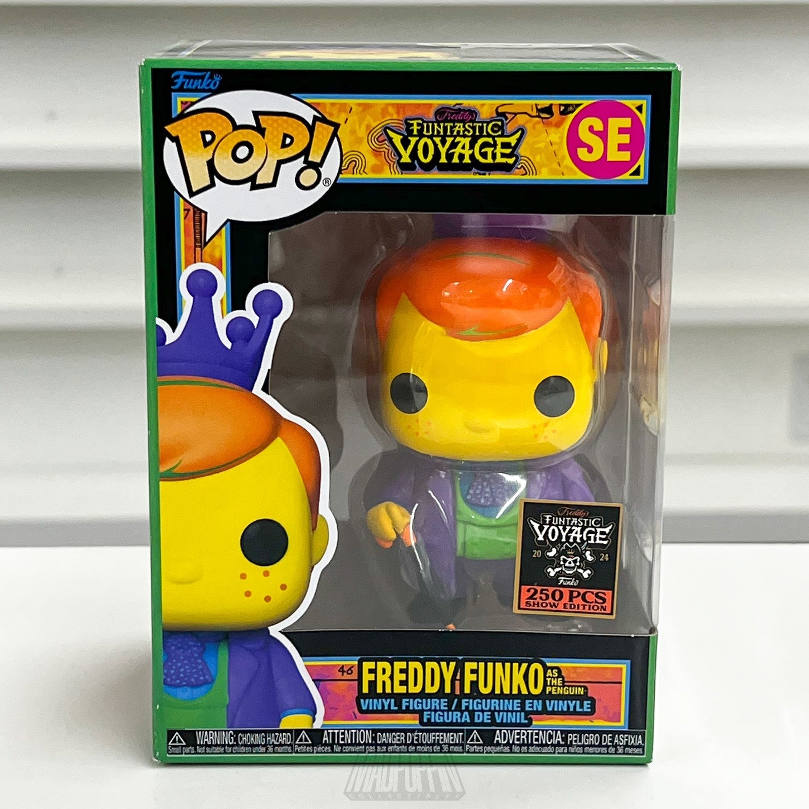Funko Pop Fundays Funtastic Voyage Freddy as Penguin Blacklight 250 PCS SE Show