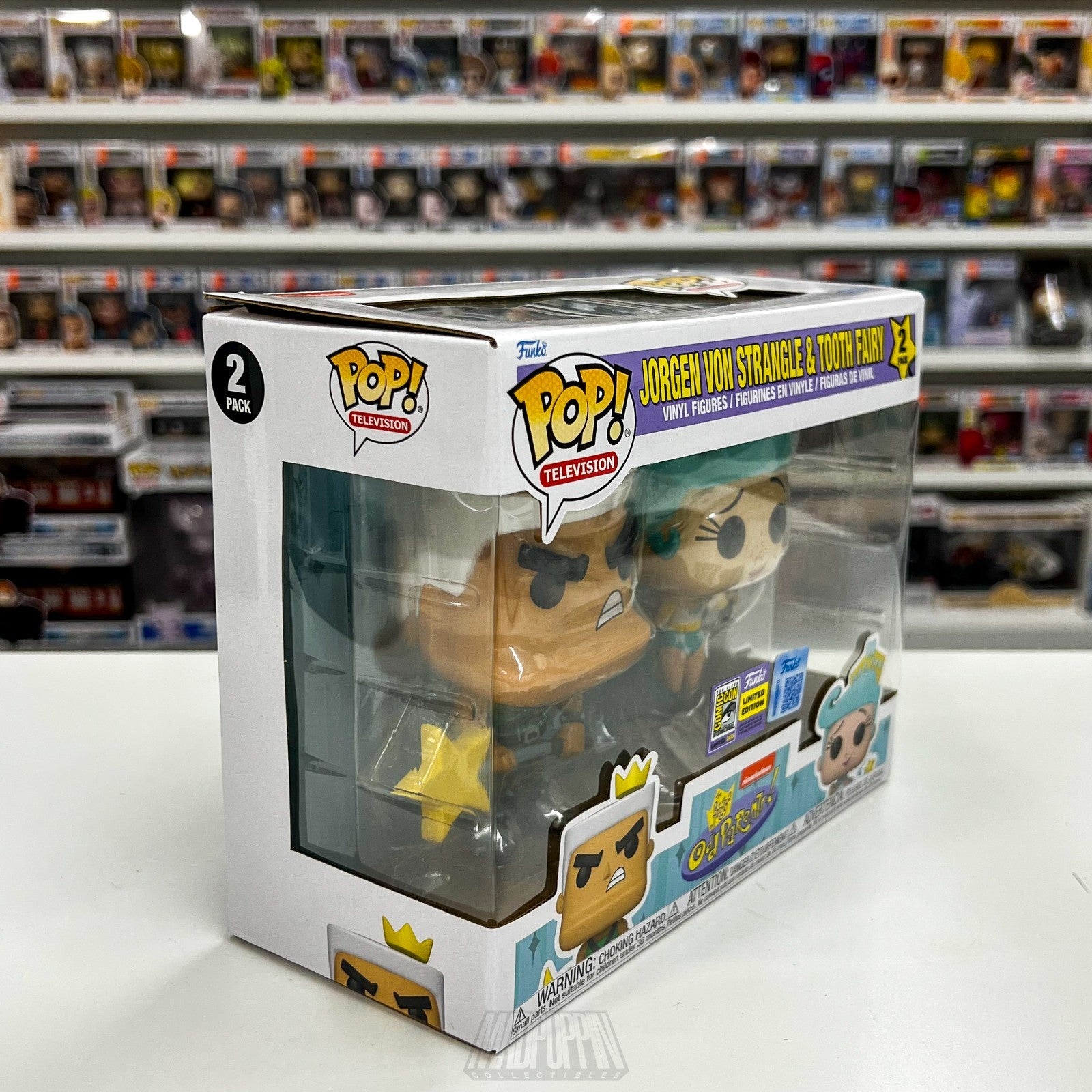 Funko Pop TV Fairly OddParents Jorgen Von Stangle Tooth Fairy 2 Pack SDCC
