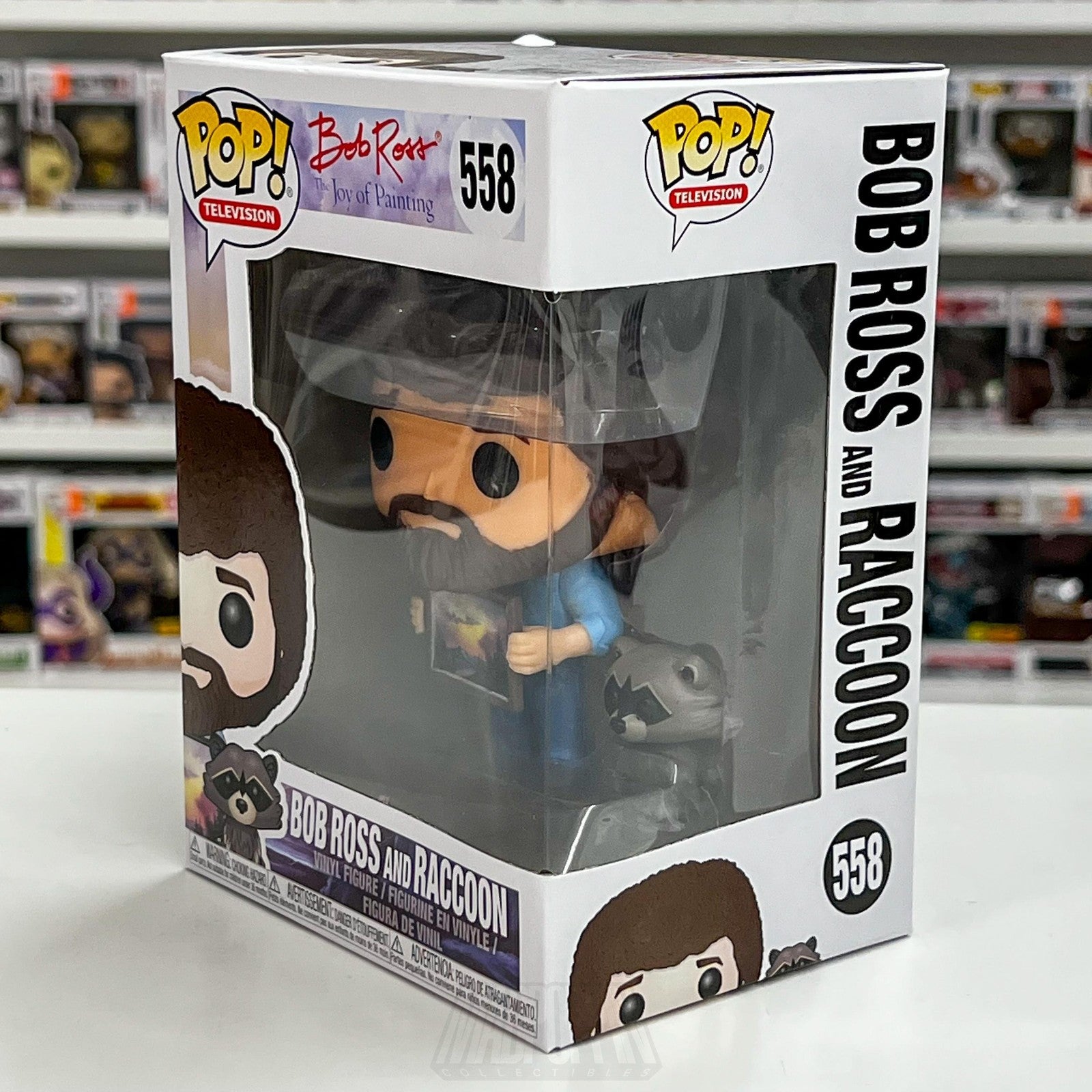 Funko Pop Television Bob Ross Raccoon 558 Joy of Painting Vinyl Figure Toy PBS