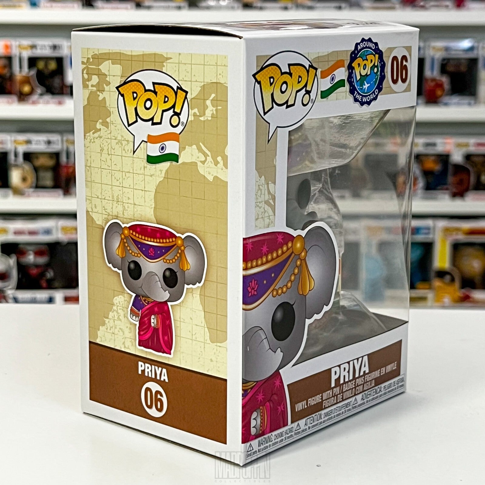 Funko Pop Around the World India Priya The Elephant w/Enamel Pin Vaulted 06
