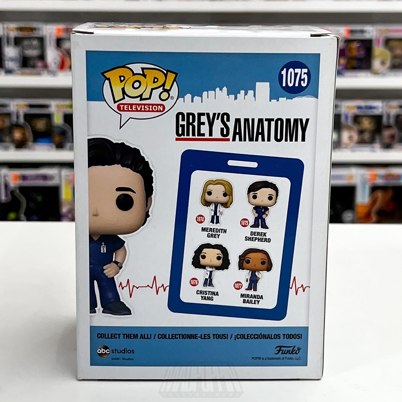 Funko Pop Television Grey's Anatomy Derek Shepherd 1075 Vinyl Figure Doctor NIB3