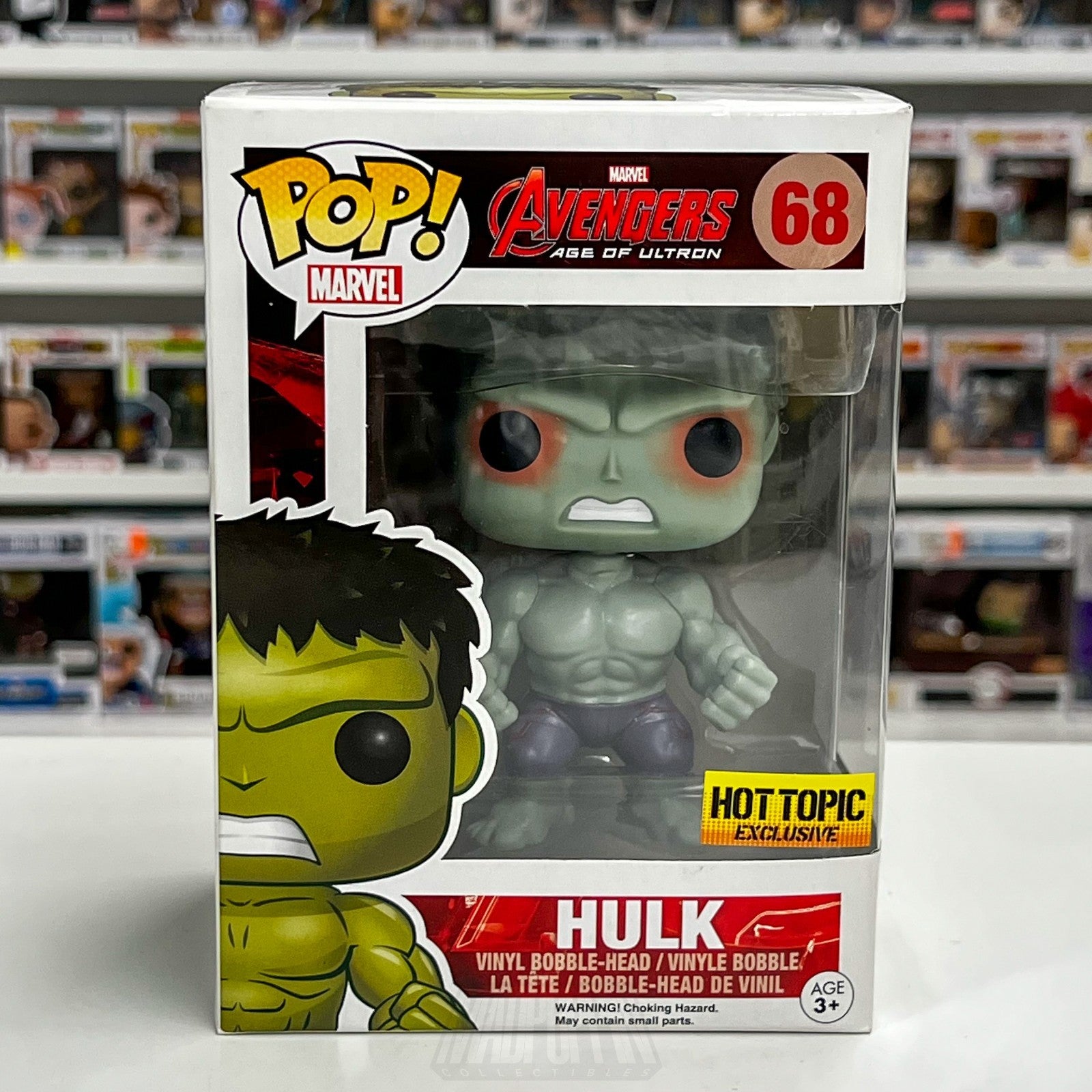 Funko Pop Marvel Avengers Age of Ultron Hulk Savage Hot Topic 68 Vinyl Figure0