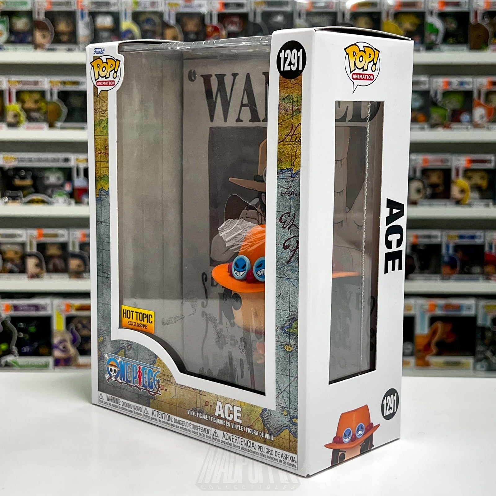 Funko Pop One Piece Anime Portgas D. Ace 1291 Hot Topic Exclusive Vinyl Figure