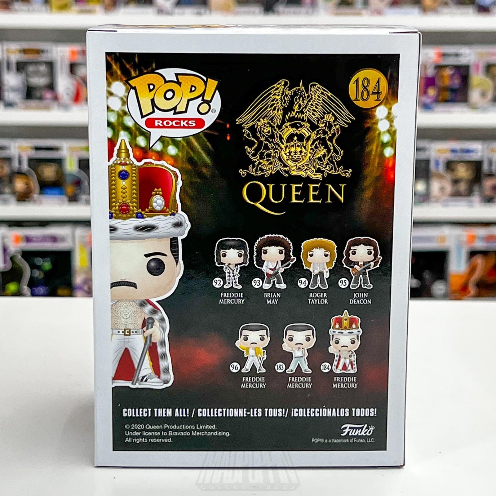 Funko Pop! Rocks Queen Freddie Mercury #184 Crown Robe Vinyl Figure Boxed3