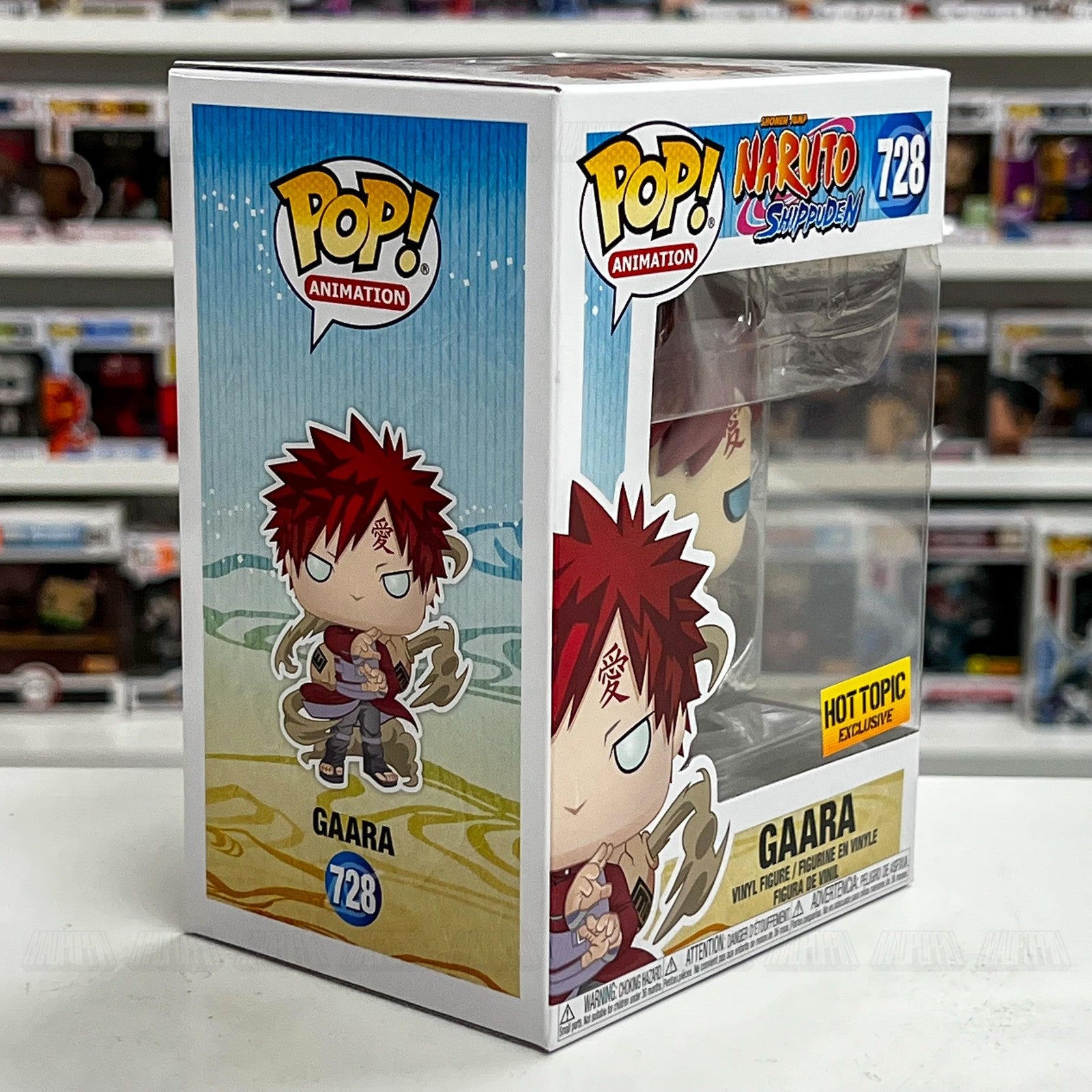 Funko Pop Animation Naruto Shippuden Gaara Metallic 728 Hot Topic Vinyl Figure