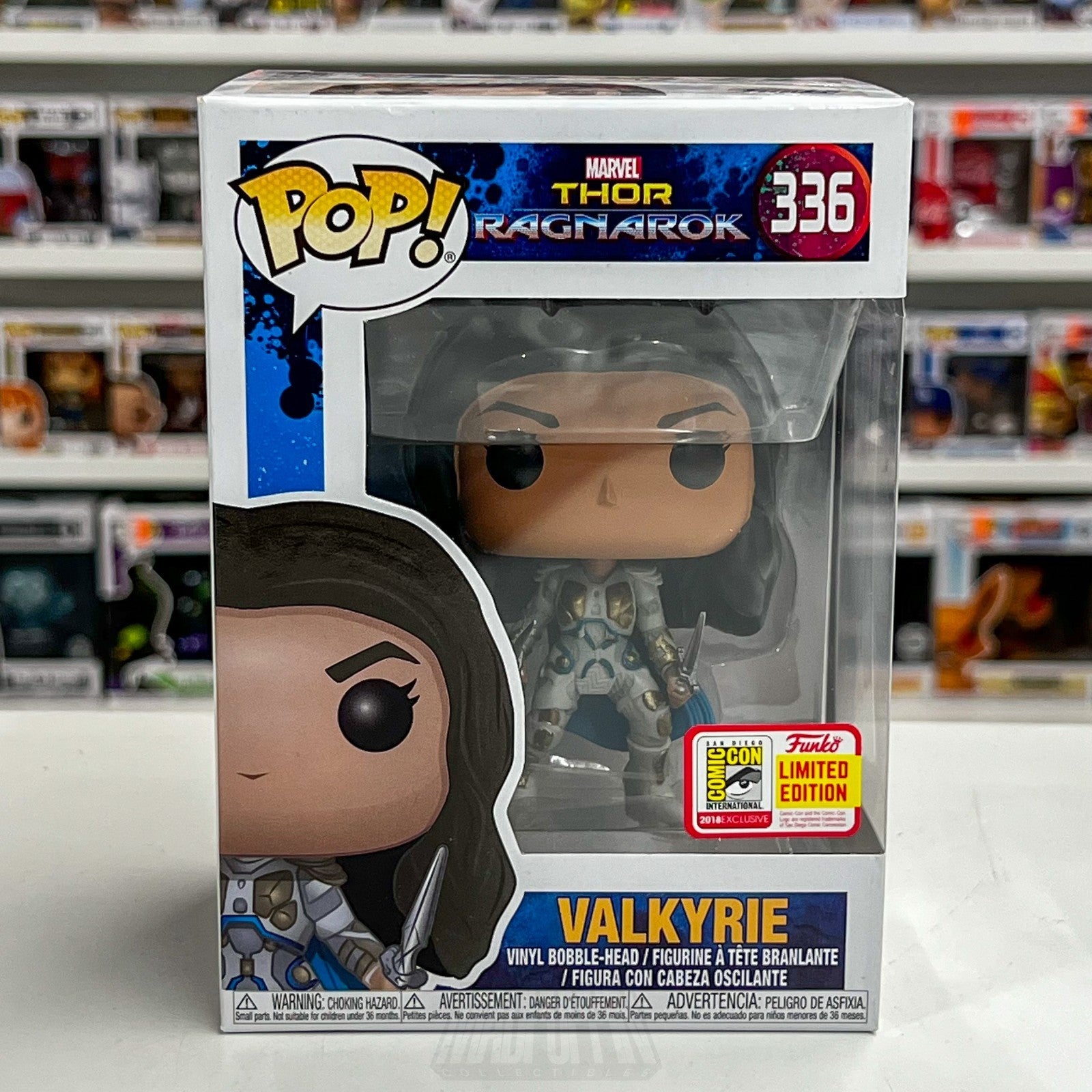 Funko Pop Marvel Thor Ragnarok Valkyrie Battle Outfit 336 SDCC 2018 Vinyl Figure0