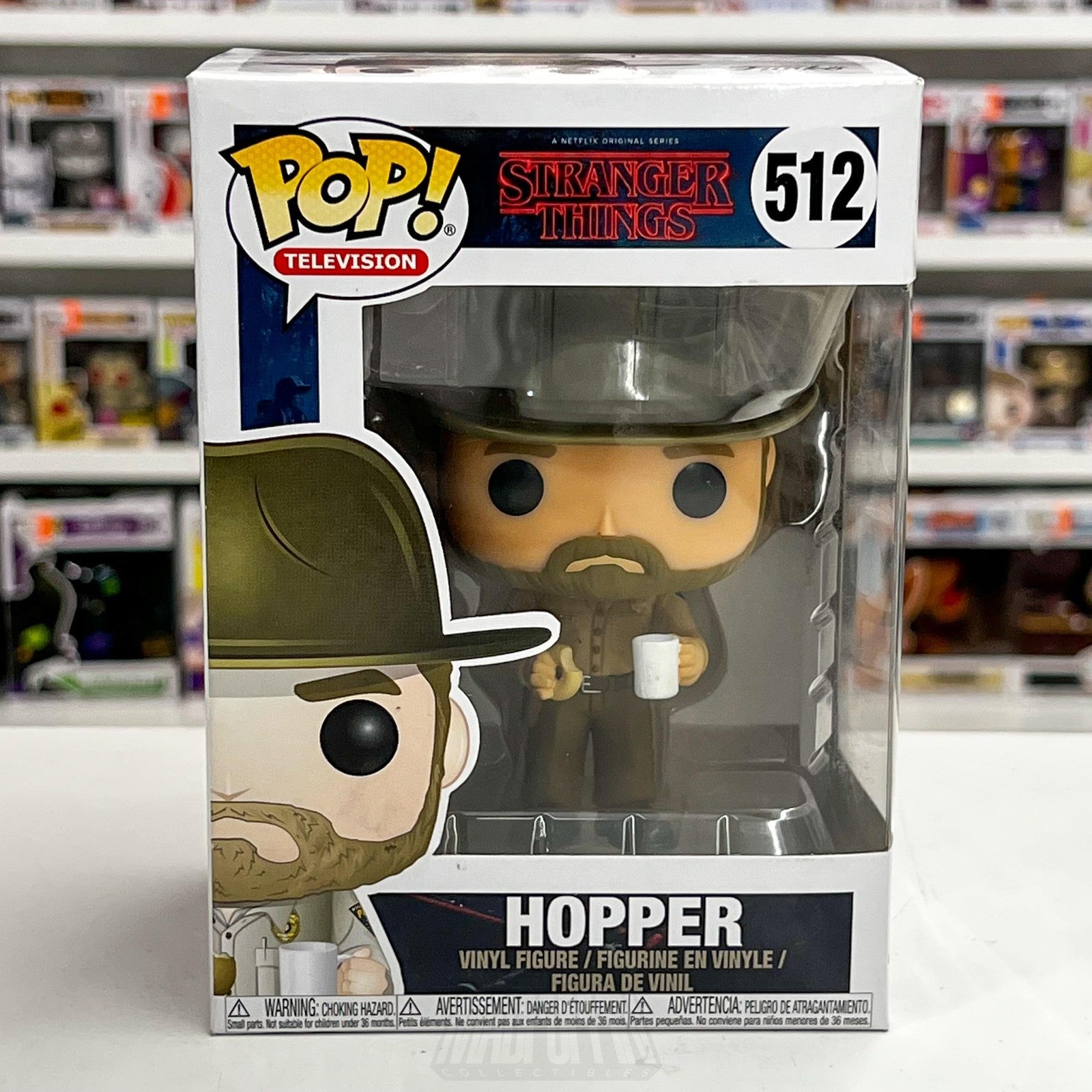 Funko Pop Television Stranger Things Hopper 512 Vinyl Figure Horror Toy Netflix0