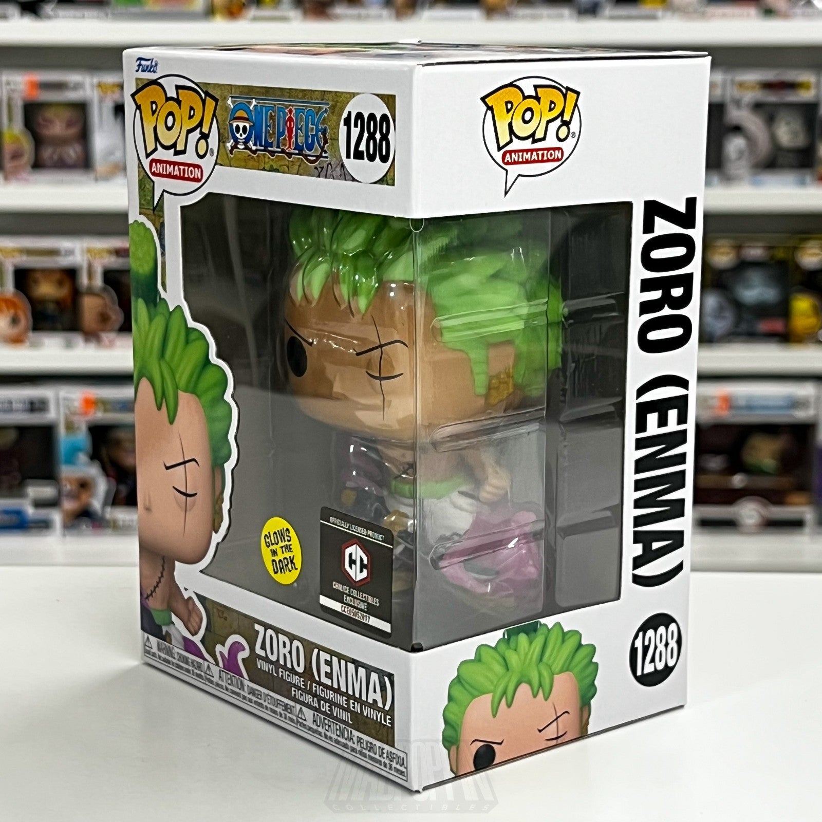 Funko Pop Anime One Piece Zoro Enma Chalice Collectibles Glow 1288 Vinyl Figure2