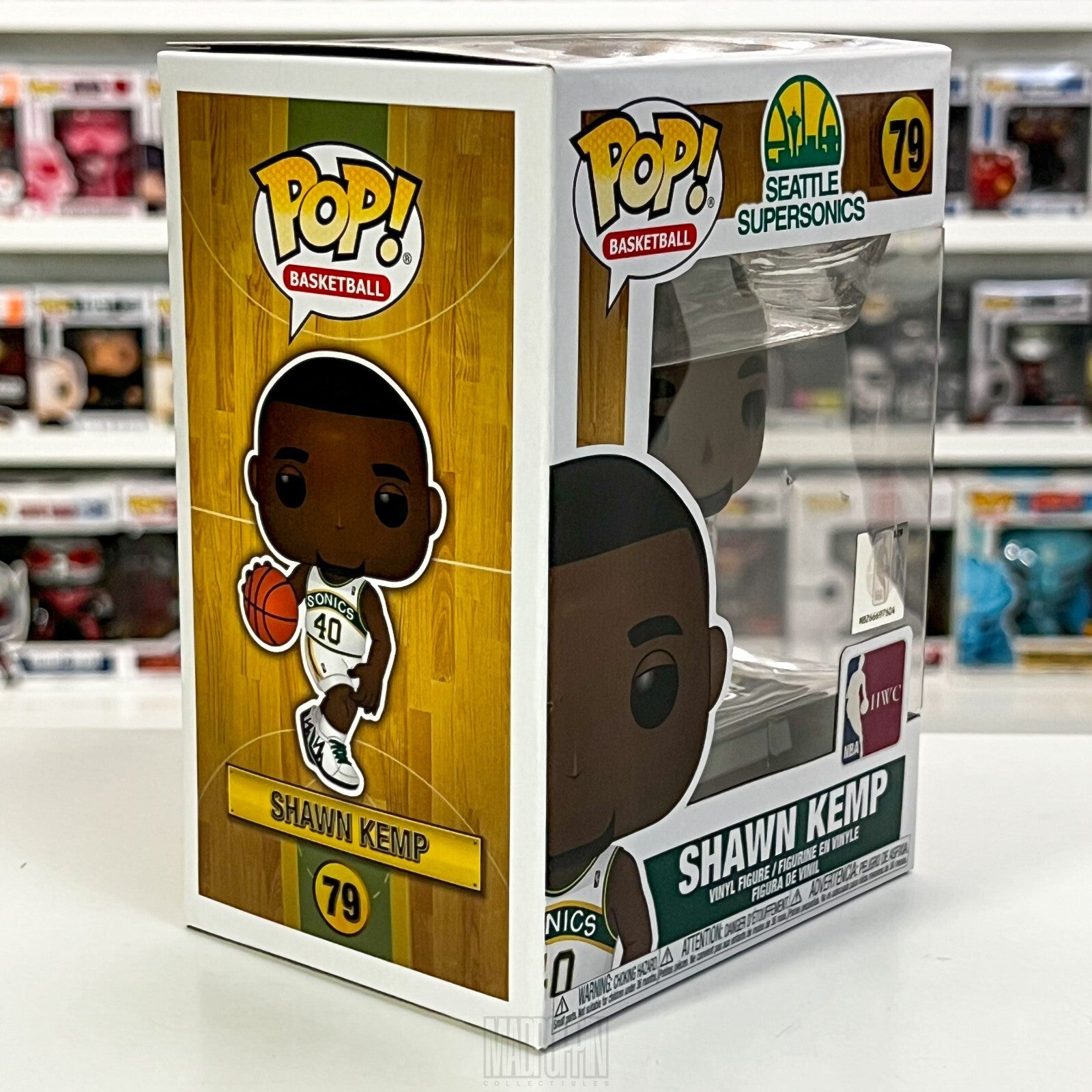 Funko Pop NBA Basketball Seattle Supersonics Shawn Kemp Home Jersey Vaulted 79