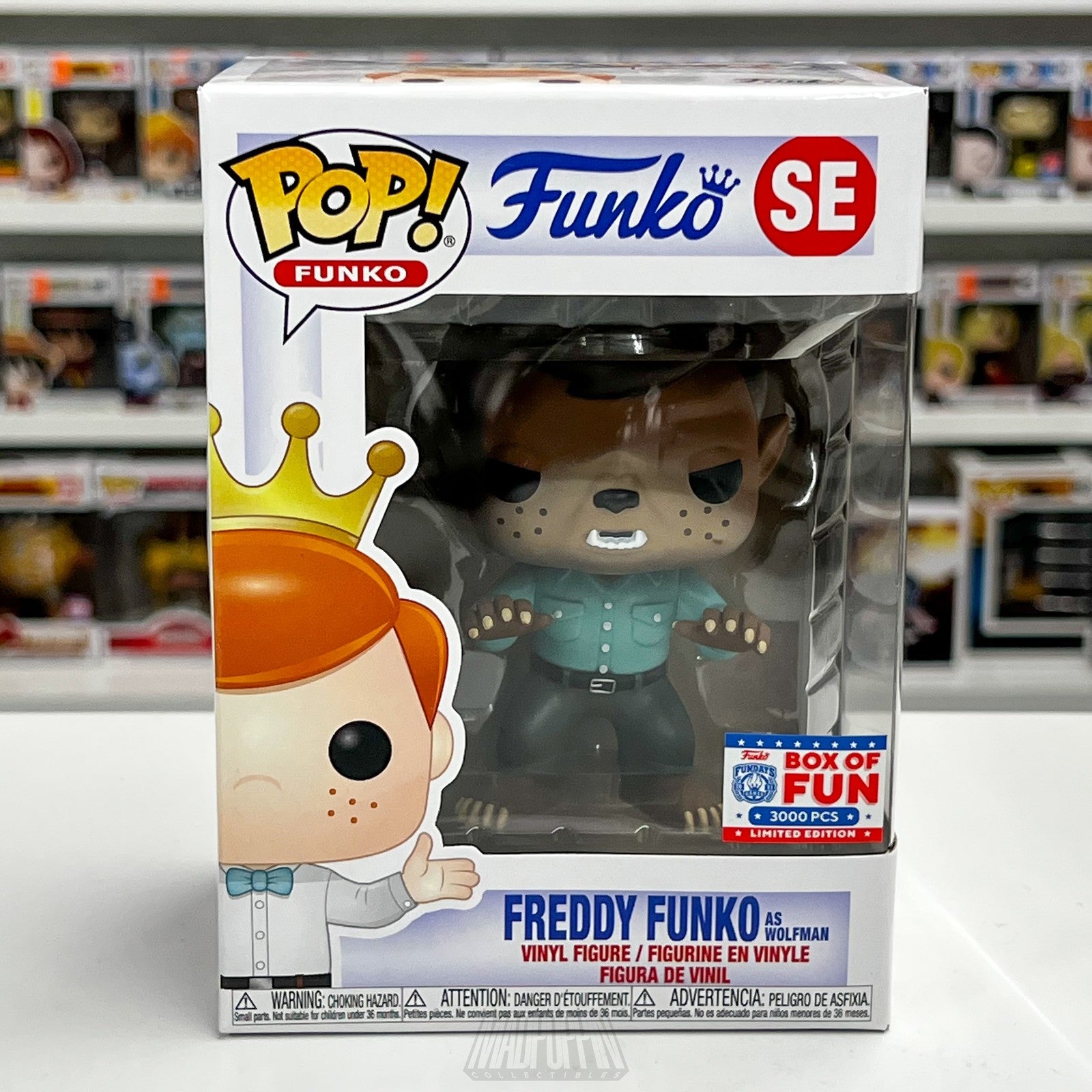 Freddy Funko as Wolfman Funko Pop SE Box of Fun 3000 PCS Limited Edition Figure