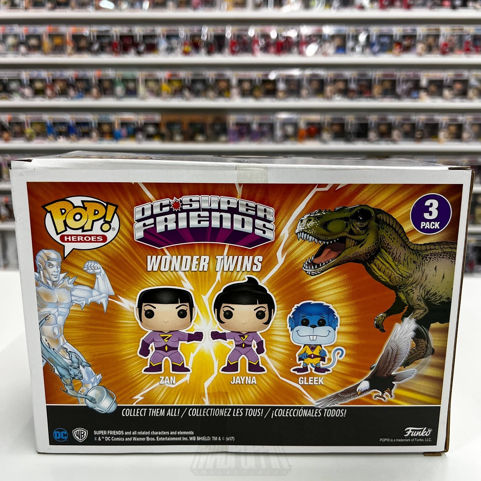 Funko Pop DC Heroes Super Friends Wonder Twins Zan Jayna Gleek SDCC 3 Pack Toy3