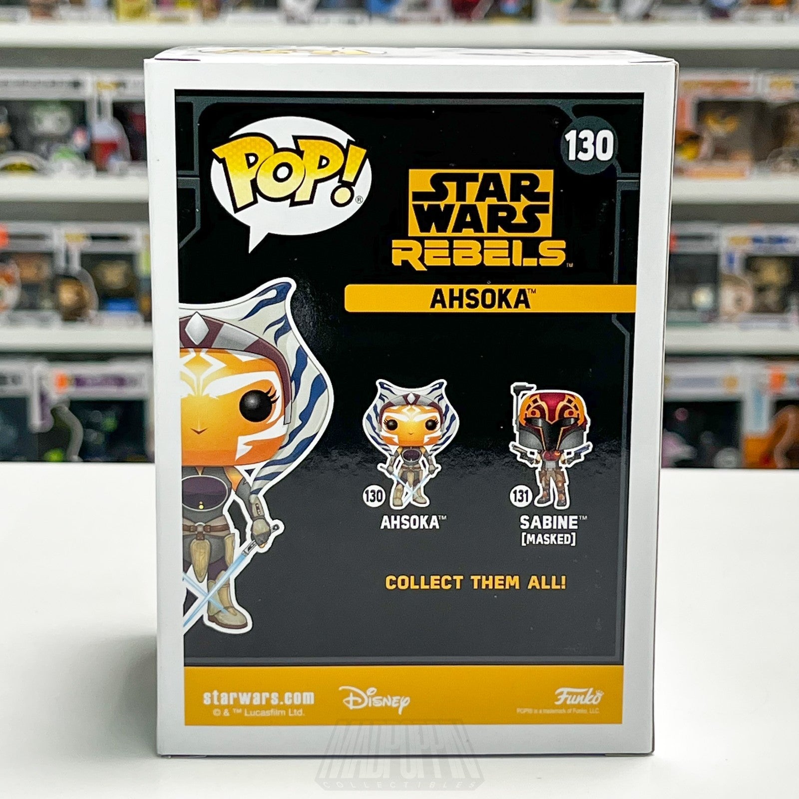 Funko Pop Star Wars Rebels Ahsoka Tano Hot Topic 130 Dual Lightsabers Jedi 20173