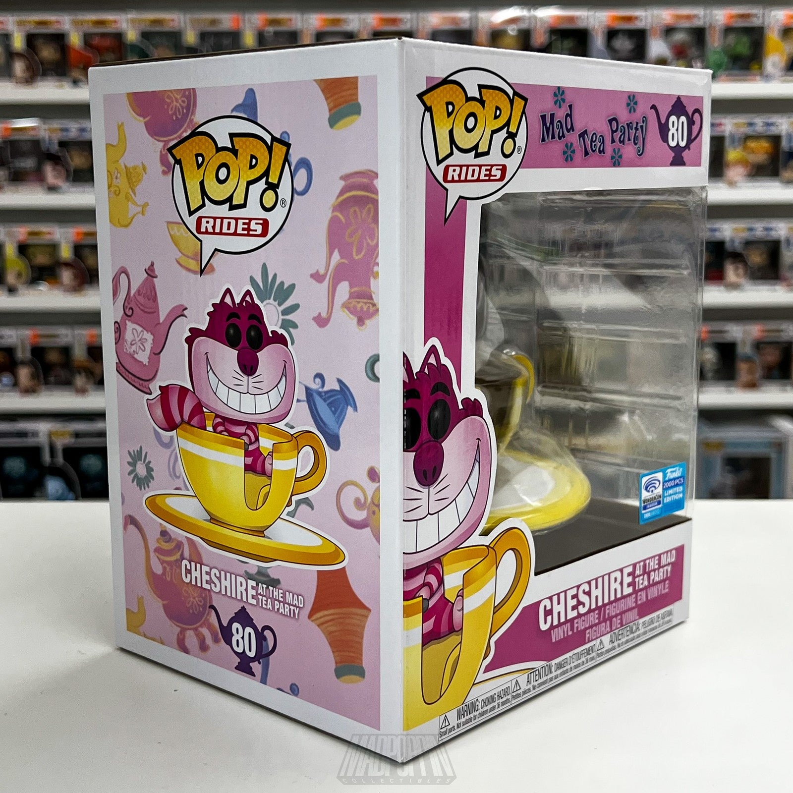 Funko Pop Rides Cheshire Cat Mad Tea Party 80 WonderCon Disney Limited 2000pcs