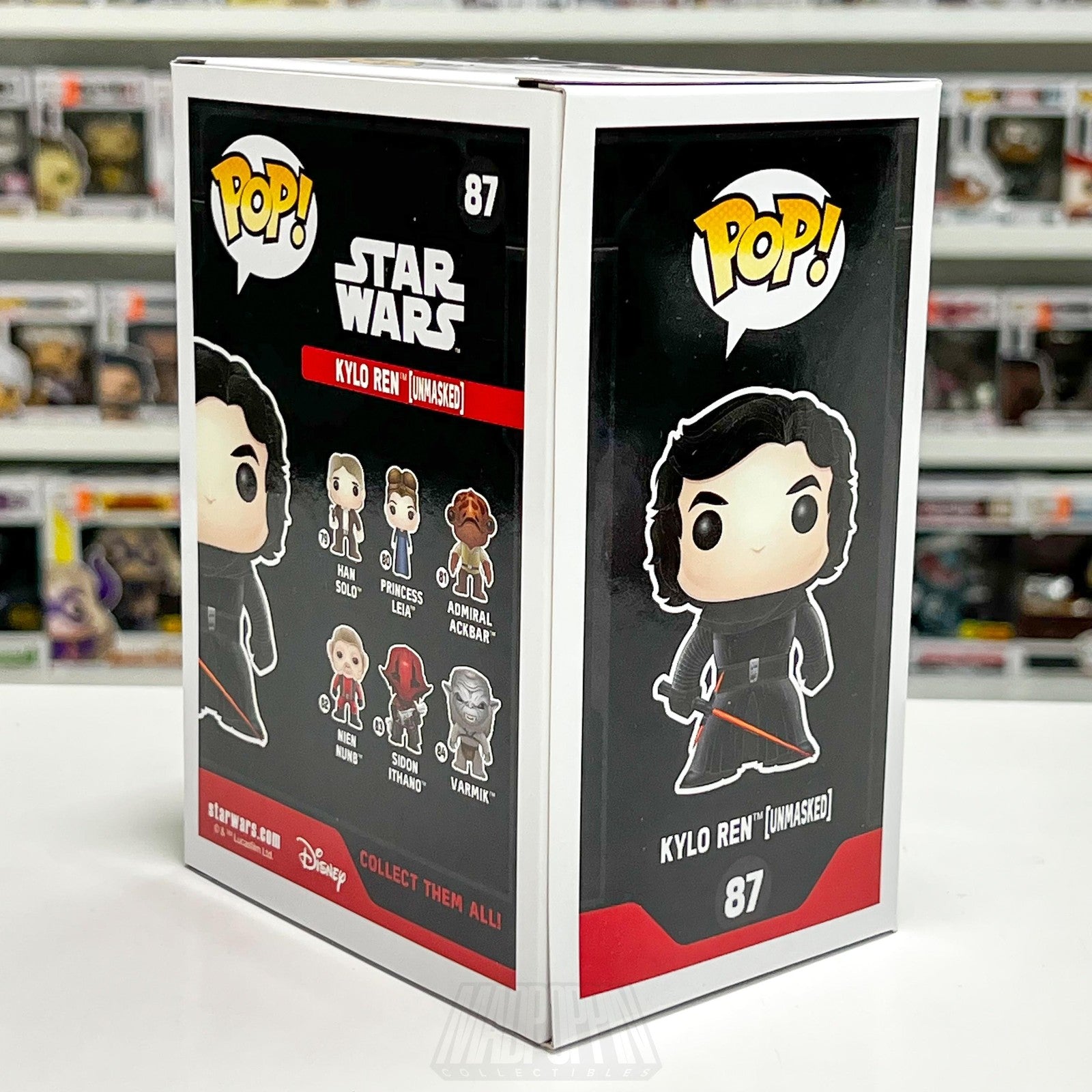 Funko Pop Star Wars Kylo Ren 87 Unmasked Walmart Exclusive Bobble-Head Figure