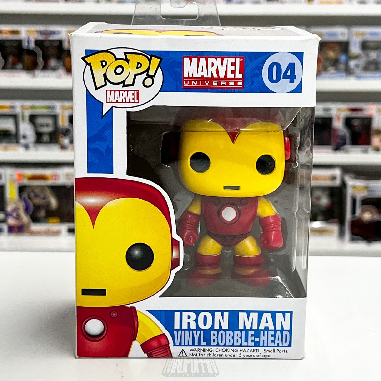 Funko Pop Marvel Universe Iron Man Vinyl Bobblehead 04 Original Hang Tag 2011