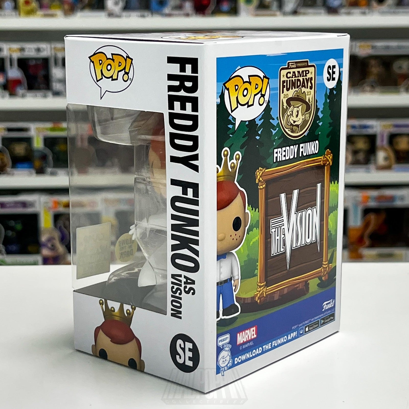 Funko Pop Freddy as White Vision SE Glow in the Dark Camp Fundays 600 PCS Marvel