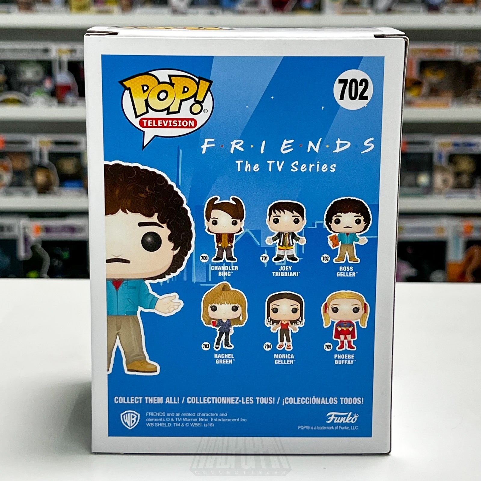 Funko Pop Television FRIENDS Ross Gellar 702 80s Hair Comedy Show Sitcom 90s NIB3