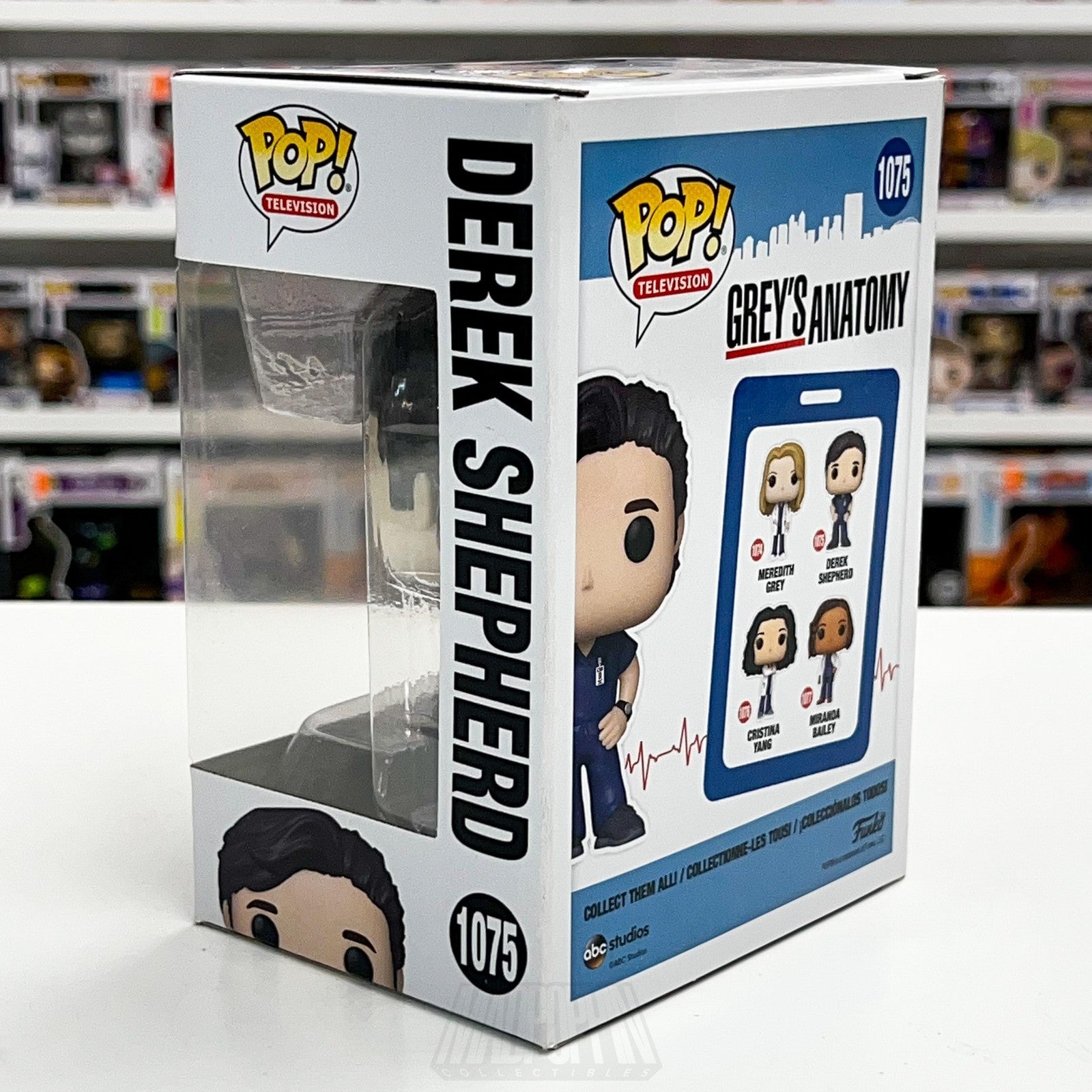 Funko Pop Television Grey's Anatomy Derek Shepherd 1075 Vinyl Figure Doctor NIB2