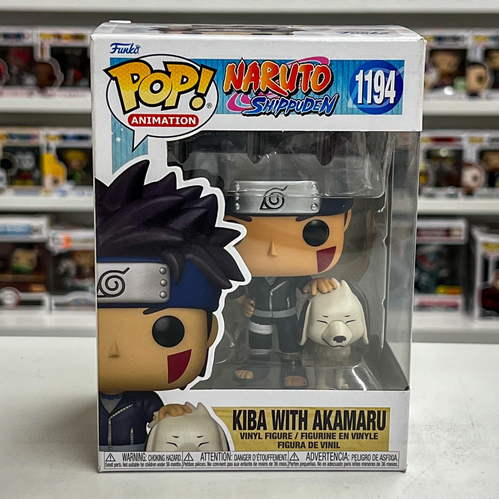 Funko Pop! Animation Naruto Shippuden Kiba with Akamaru 1194 Vinyl Figure NIB