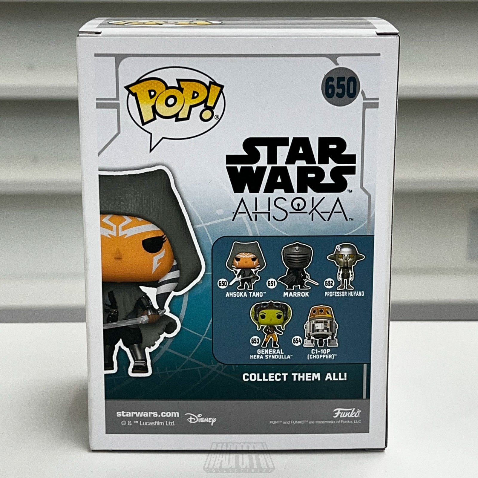 Funko Pop Star Wars Ahsoka Tano 650 Signed Ashley Eckstein Rosario Dawson COA