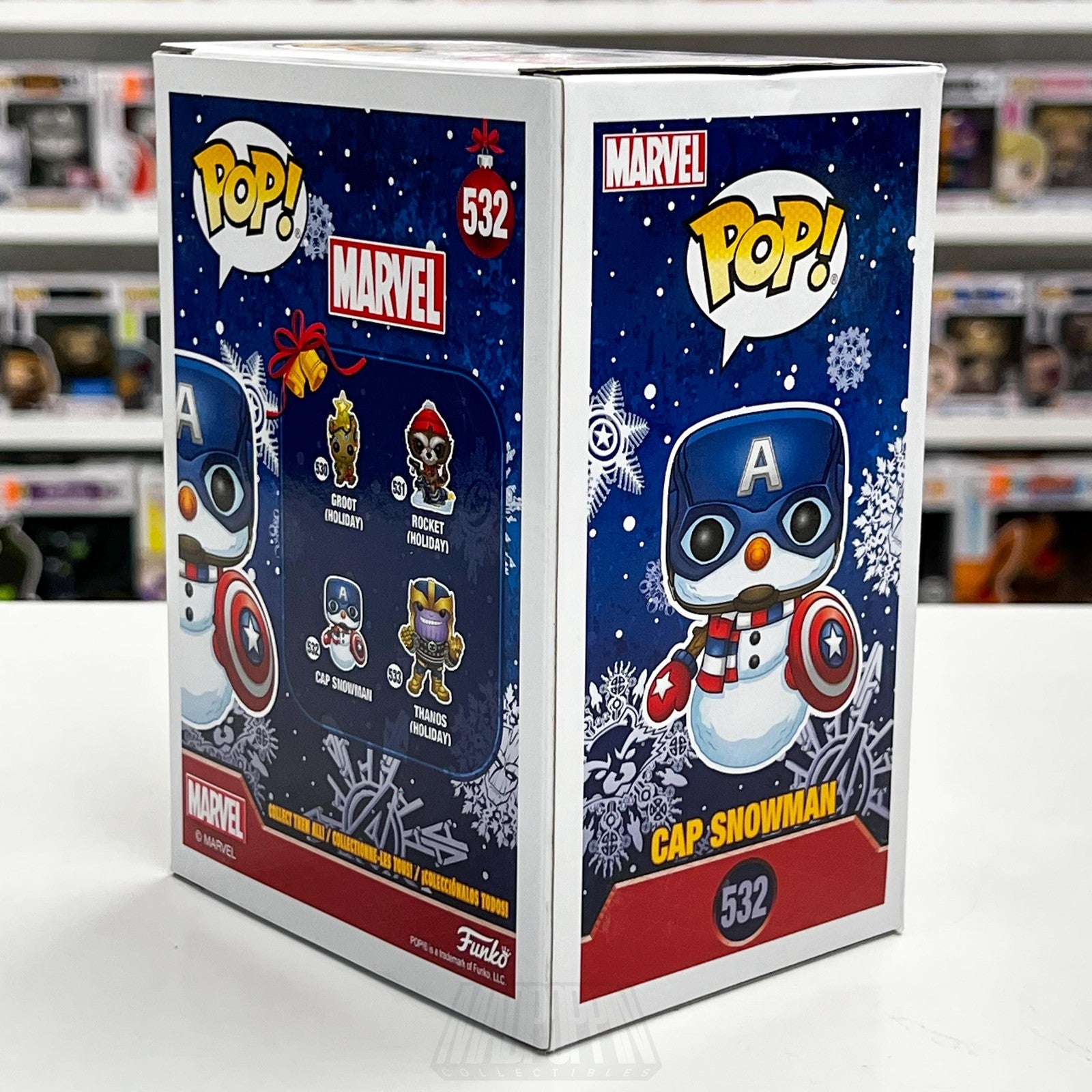 Funko Pop Marvel Holiday Cap Snowman 532 Captain America Bobble-Head Vinyl4