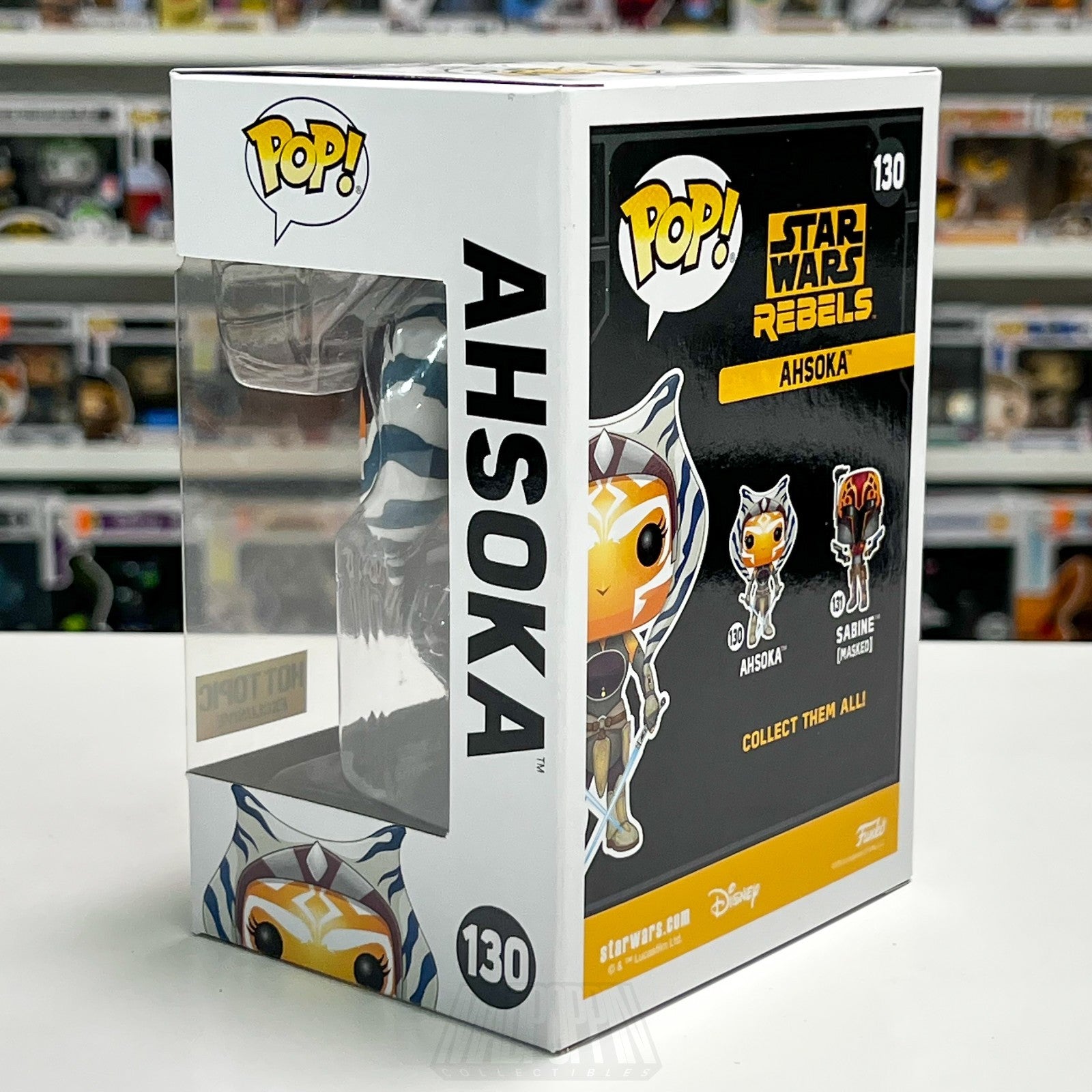Funko Pop Star Wars Rebels Ahsoka Tano Hot Topic 130 Dual Lightsabers Jedi 20172
