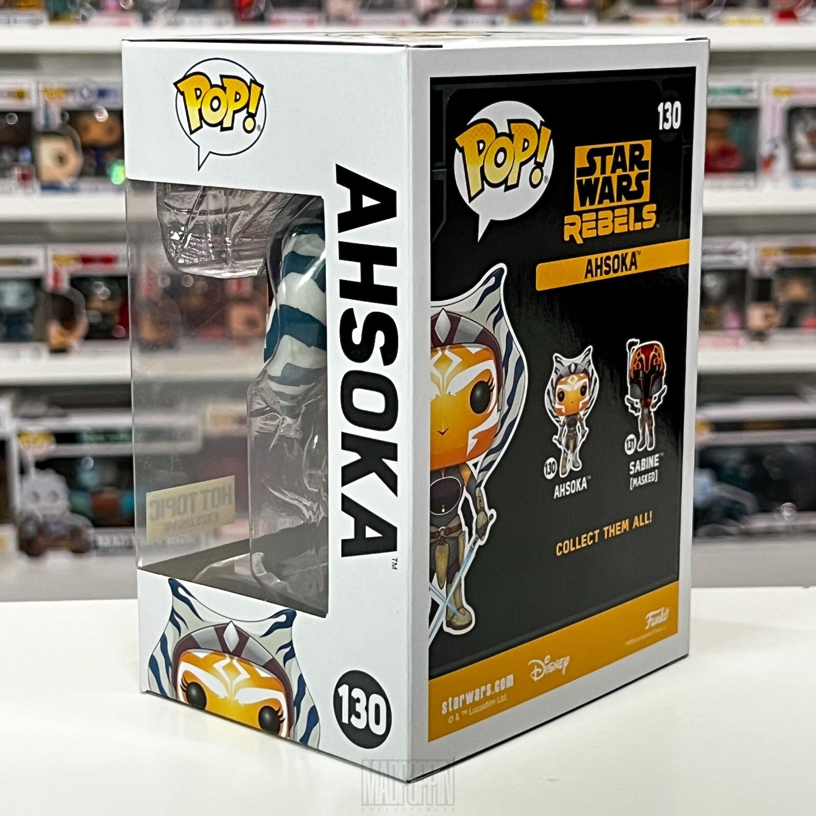 Funko Pop Star Wars Rebels Ashoka Tano Jedi Togruta Hot Topic 2017 Release 130