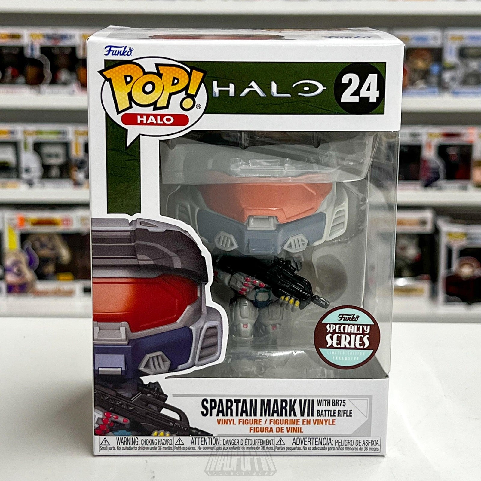 Funko Pop Halo Spartan Mark VII with BR75 Battle Rifle Specialty Series #24 New