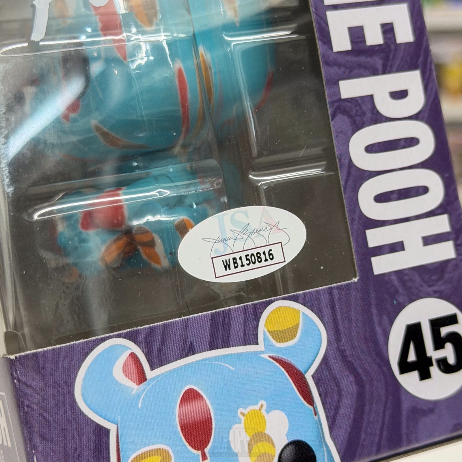Funko Pop Disney Winnie the Pooh 45 Art Series Signed by Jim Cummings JSA COA9