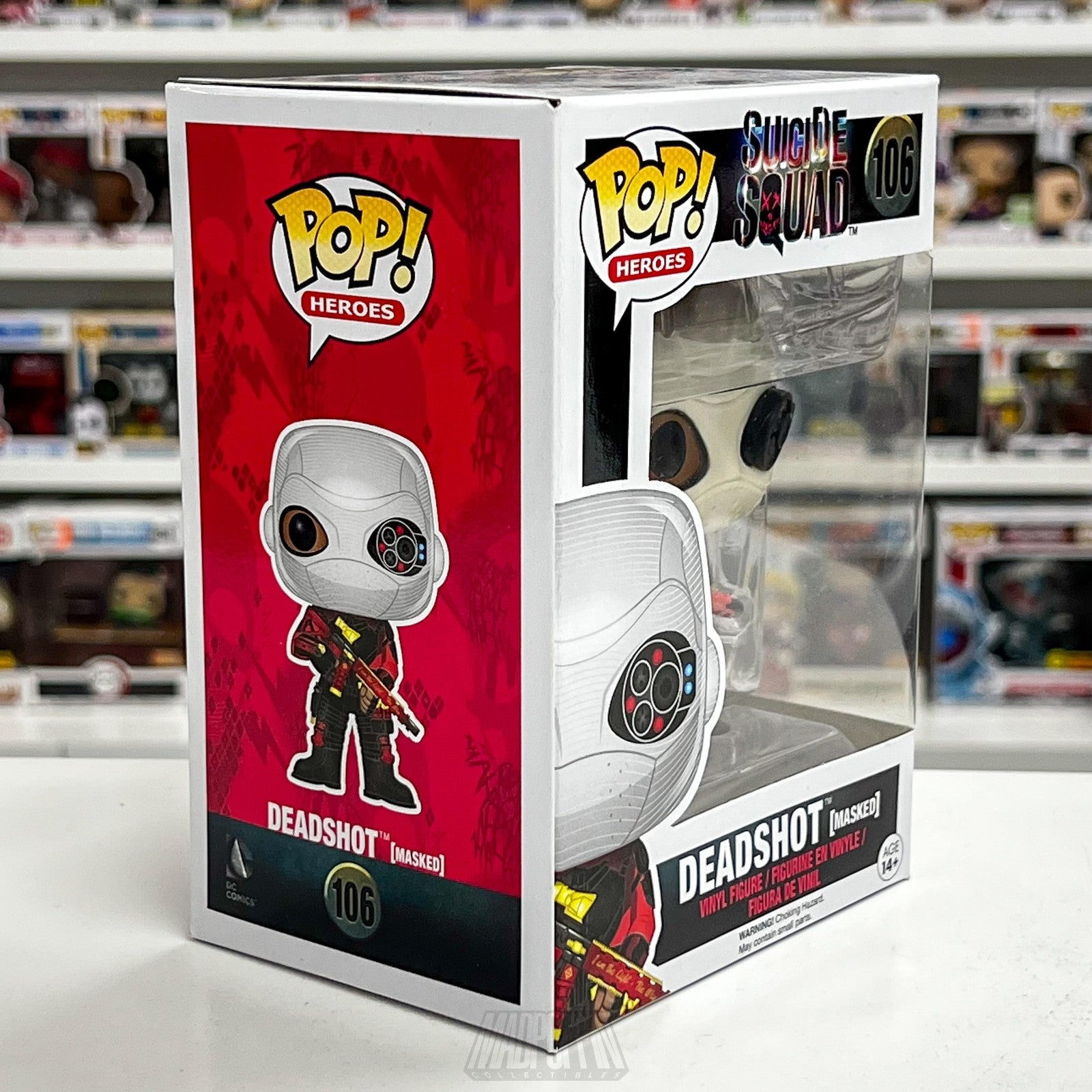 Funko Pop Suicide Squad Deadshot Masked 106 Vinyl Figure DC Comics New Boxed