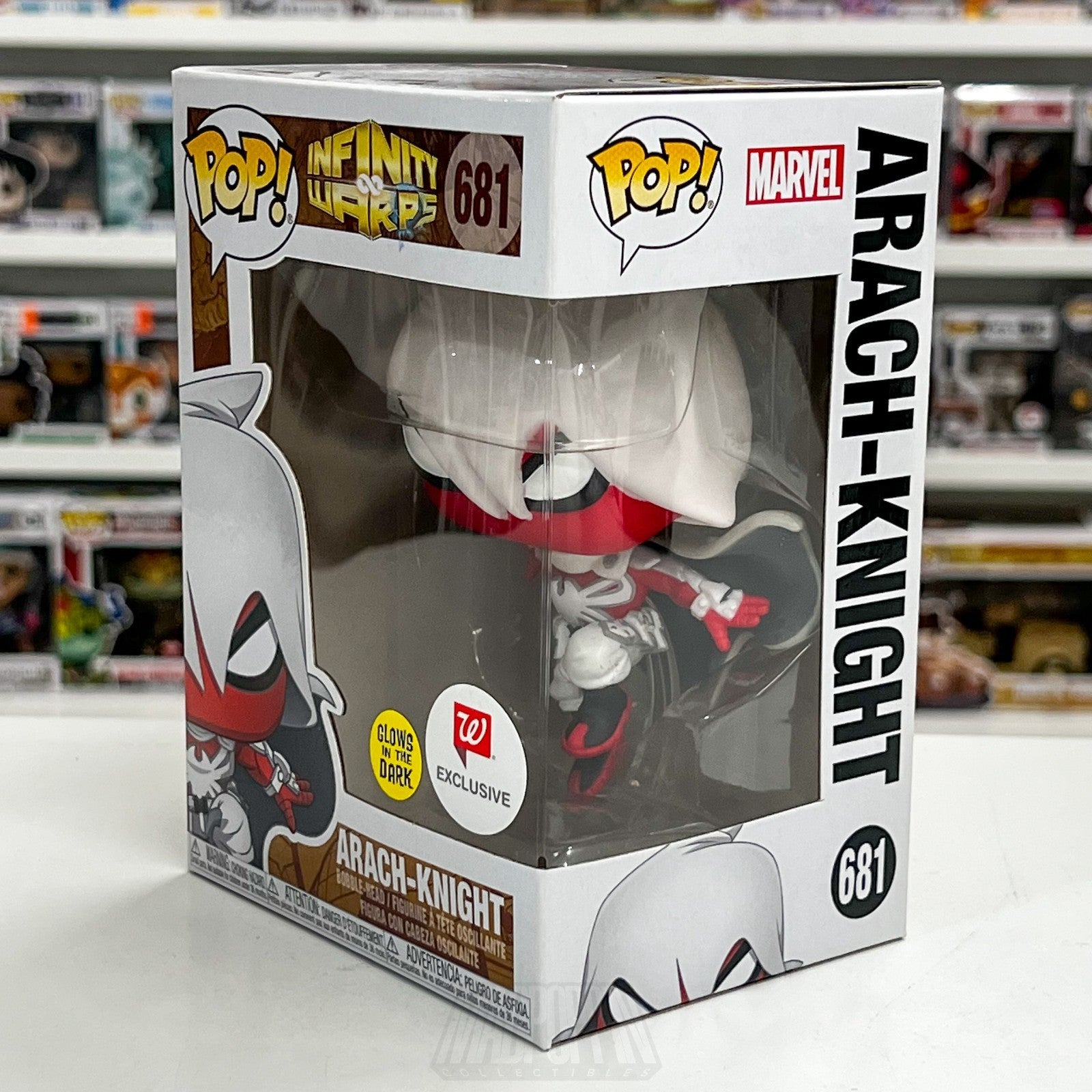 Funko Pop Marvel Infinity Warps ArachKnight Glow Walgreens 681 Toy Vinyl Figure2