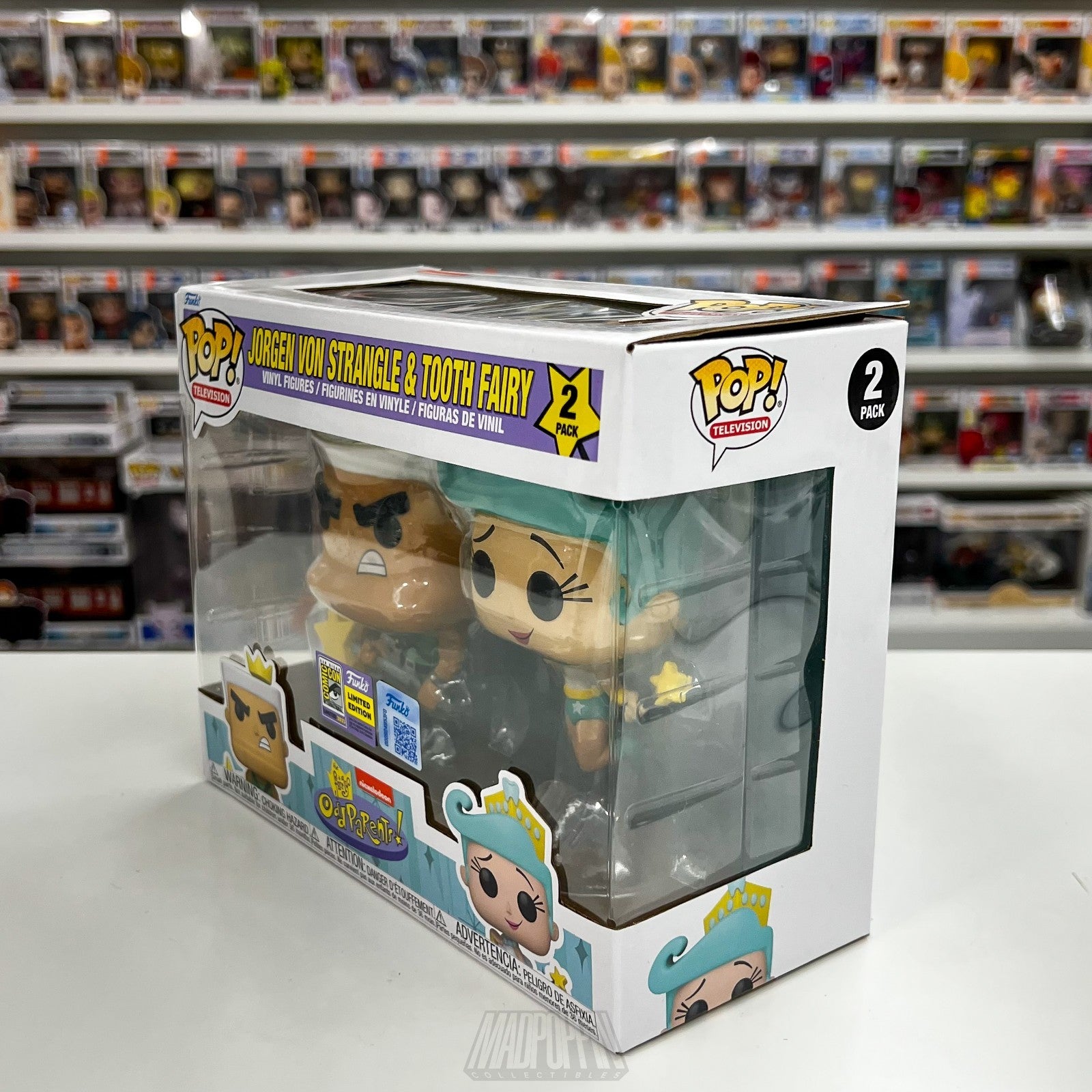 Funko Pop TV Fairly OddParents Jorgen Von Stangle Tooth Fairy 2 Pack SDCC