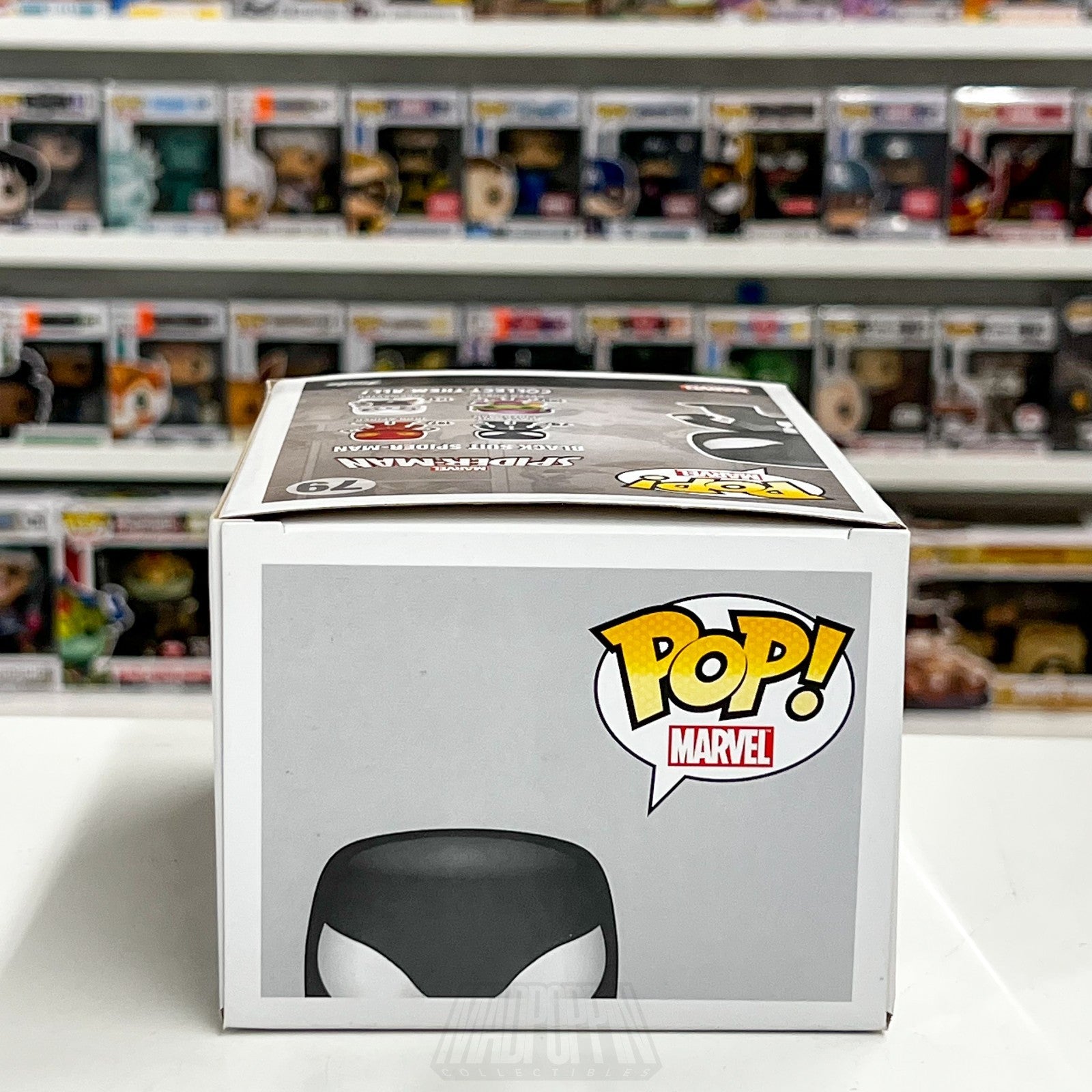 Funko Pop Marvel Black Suit SpiderMan Glow Walgreens 79 Secret Wars Toy Figure7