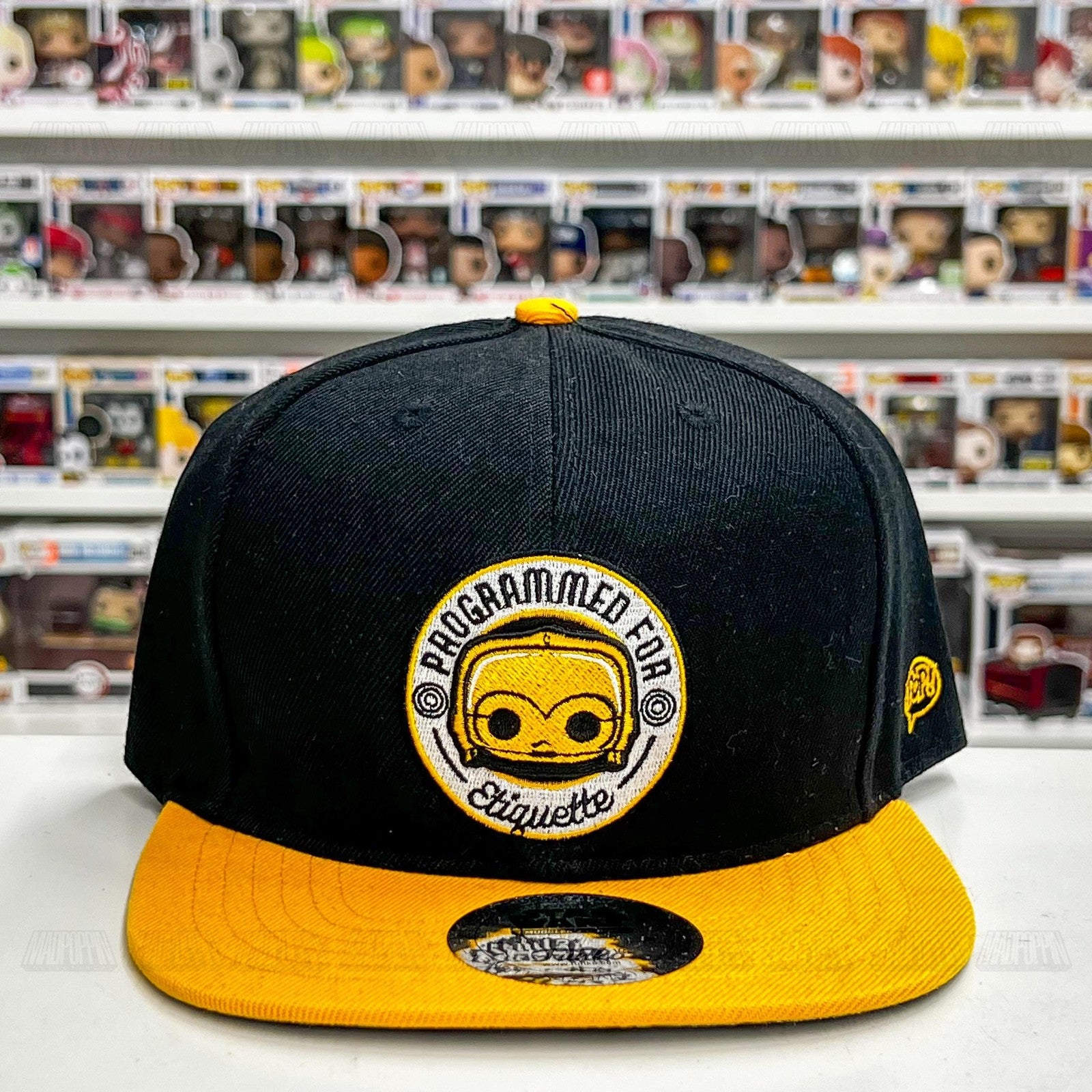 Funko Star Wars c-3P0 Hat Cap SnapBack Black Yellow