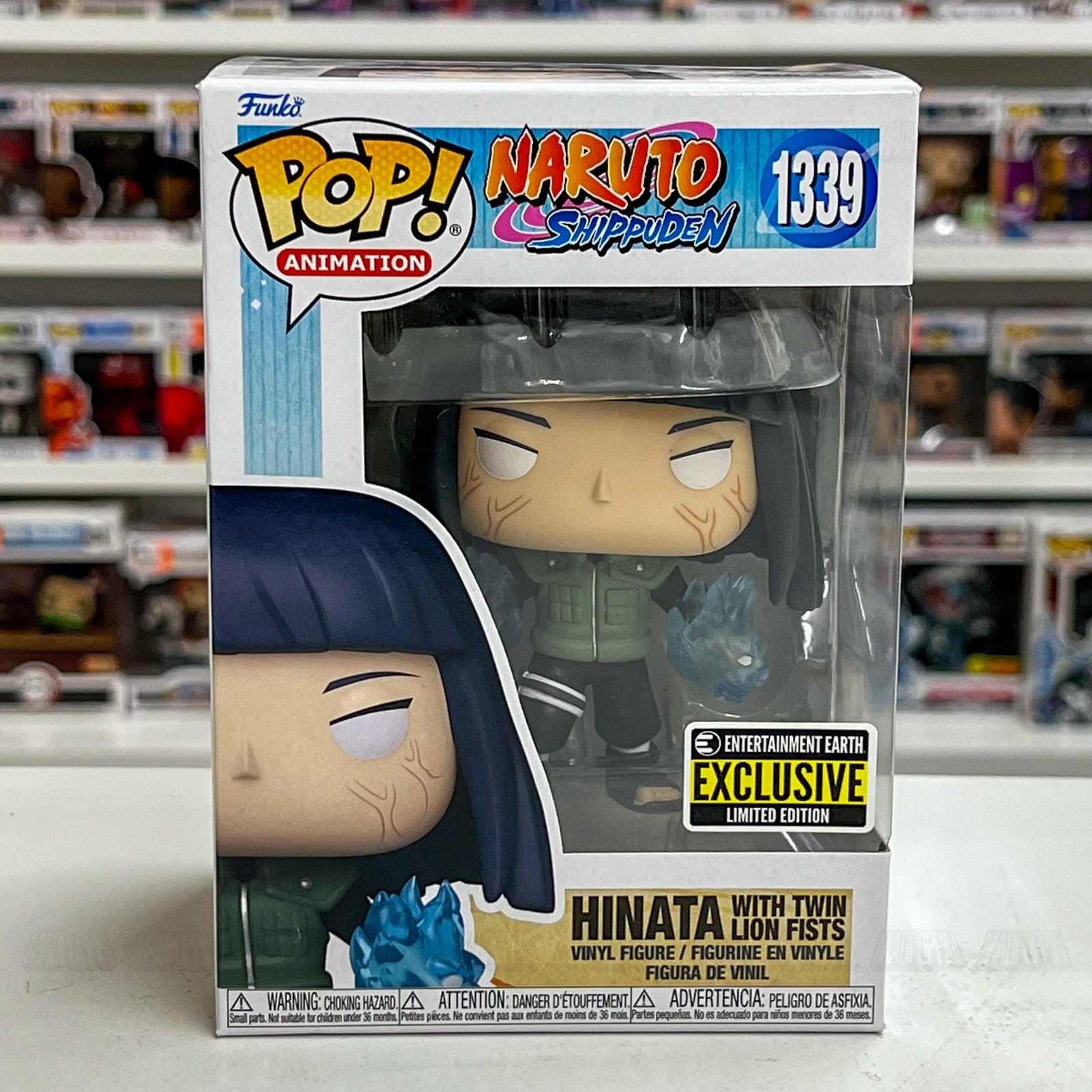 Funko Pop Naruto Shippuden Hinata Twin Lion Fists 1339 EE Exclusive Figure New