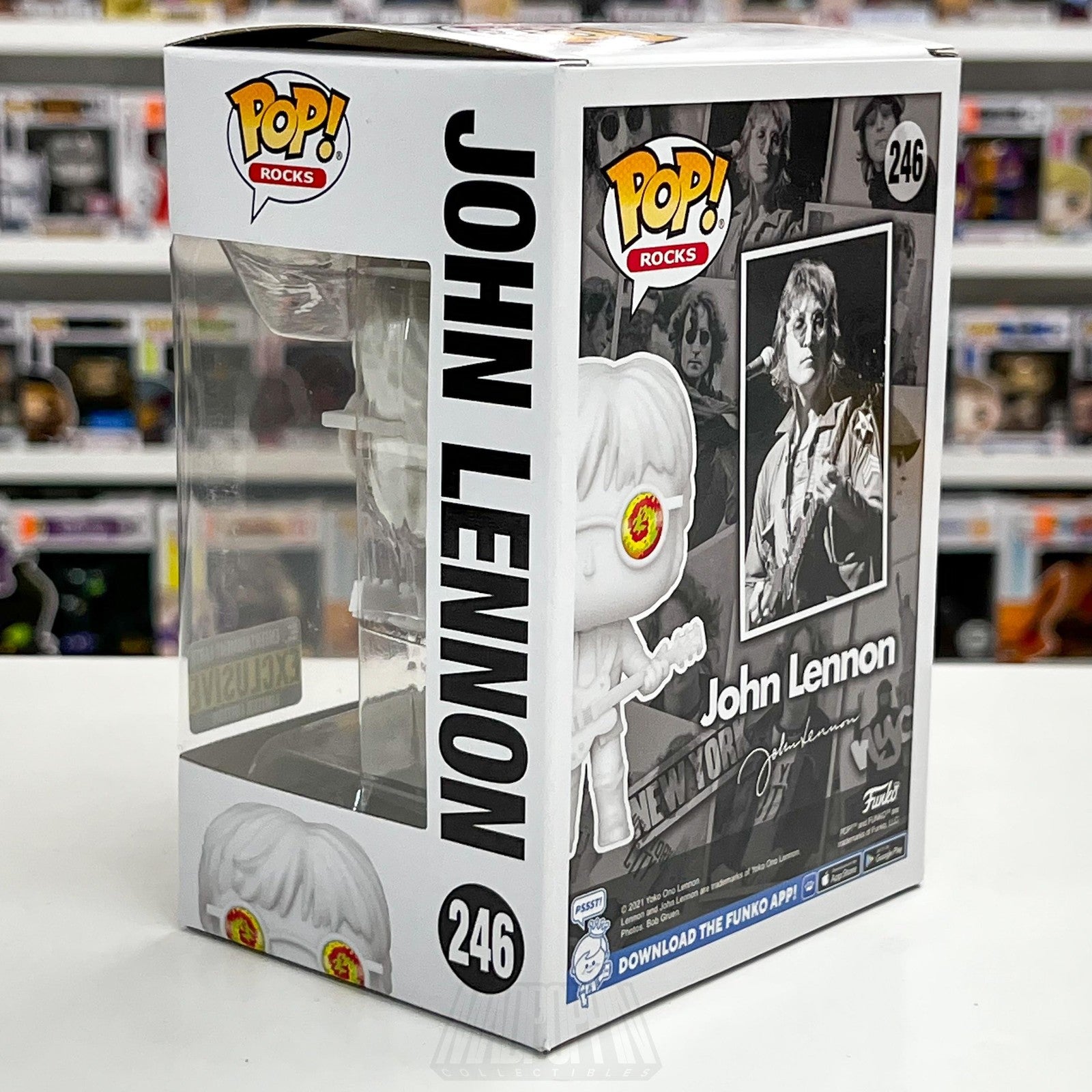 Funko Pop Rocks John Lennon 246 Entertainment Earth Exclusive Vinyl Figure LE2