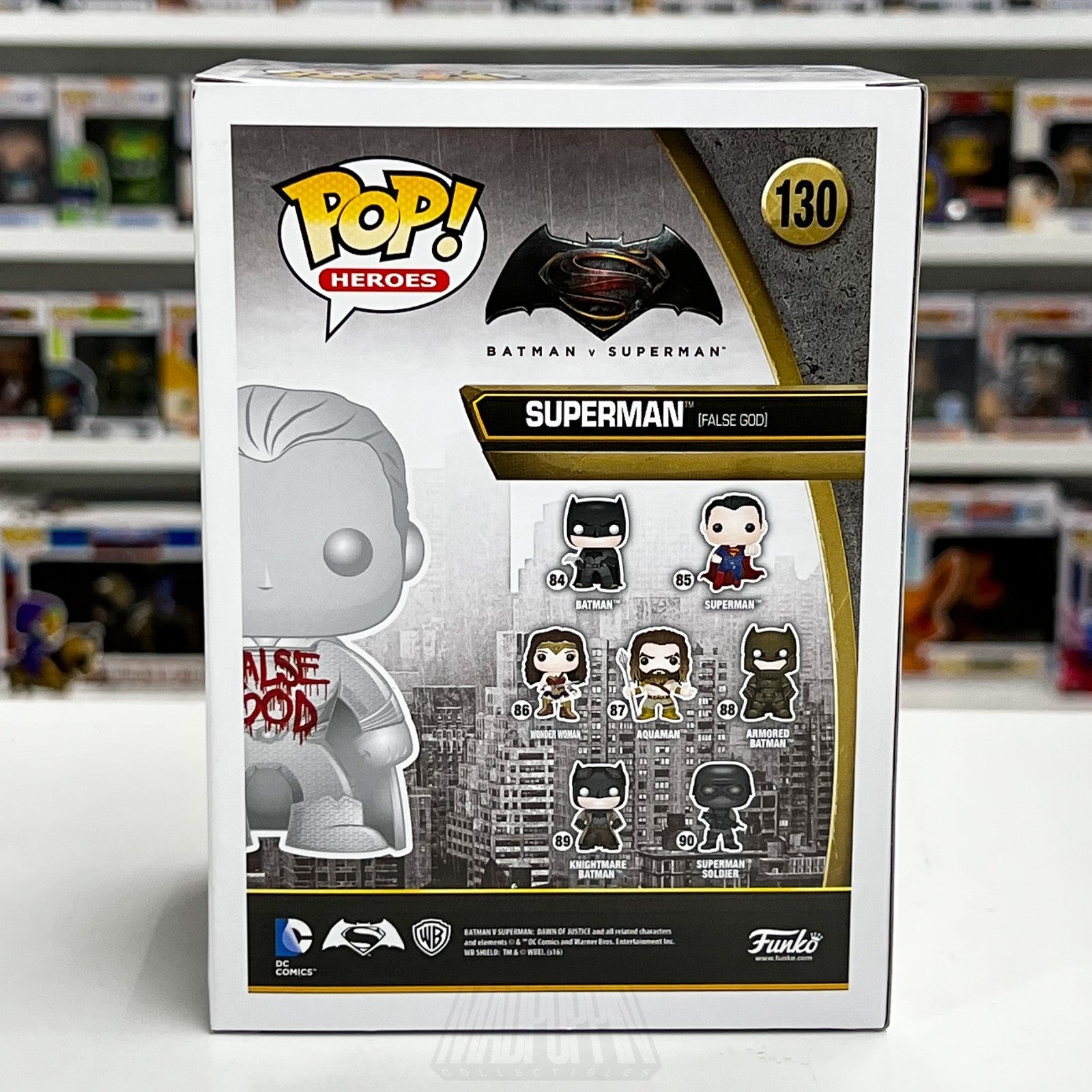 Funko Pop DC Batman vs Superman False God SDCC 130 Con Sticker Toy Vinyl Figure3