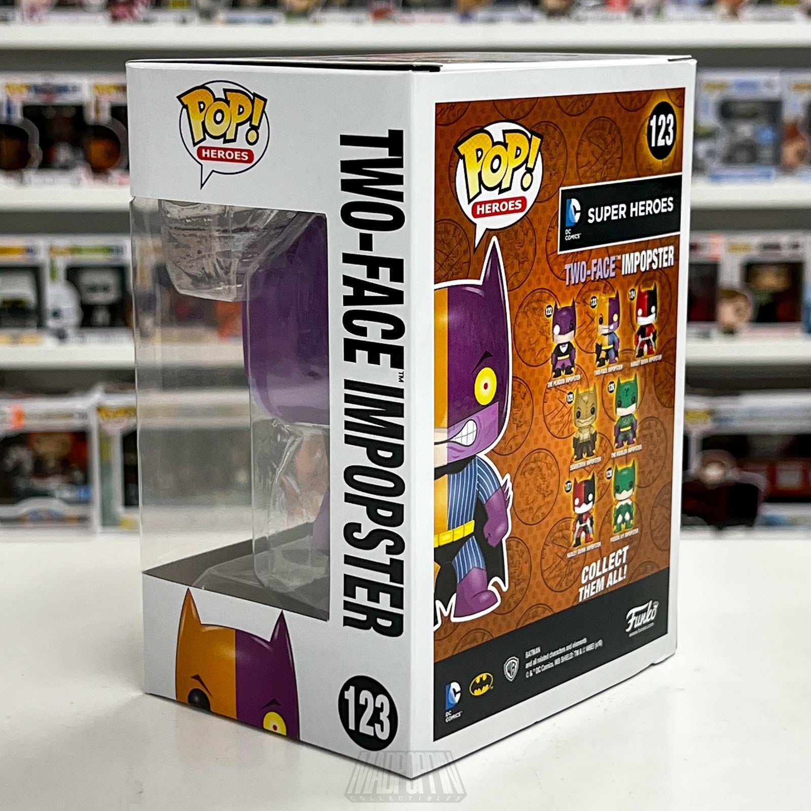 Funko Pop Heroes Two-Face Impopster 123 DC Comics Vinyl Figure Batman Villain