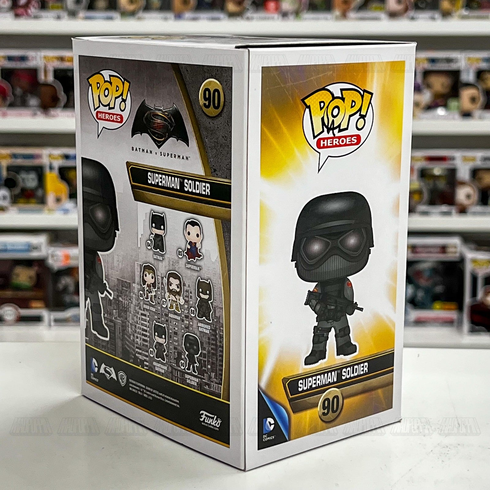Funko Pop Superman Soldier #90 Batman v Superman DC Comics Vinyl Figure NIB