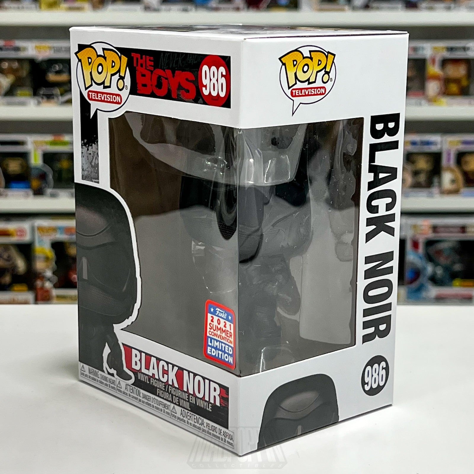 Funko Pop TV The Boys Black Noir 986 Vought 2021 Summer Convention Vinyl Figure