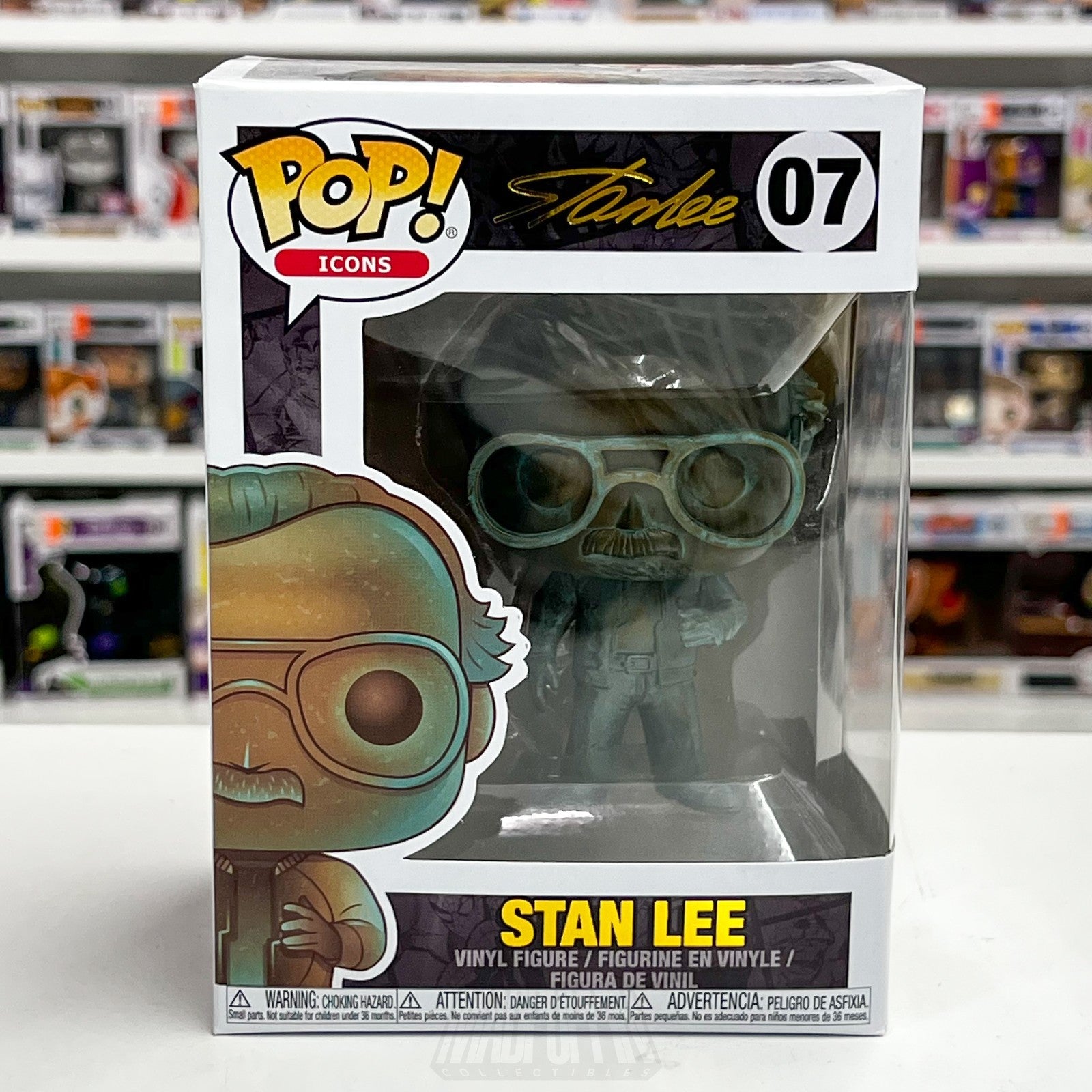 Funko Pop Icons Stan Lee 07 Patina Hero Initiative Marvel Comics Excelsior Toy0